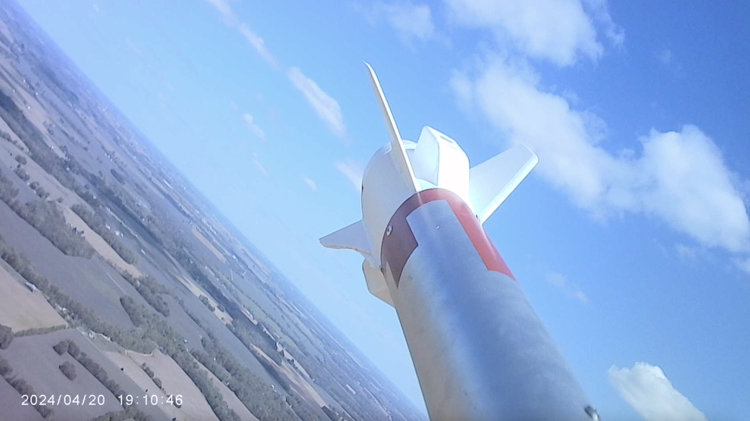 View from Harrier 2A on its second flight