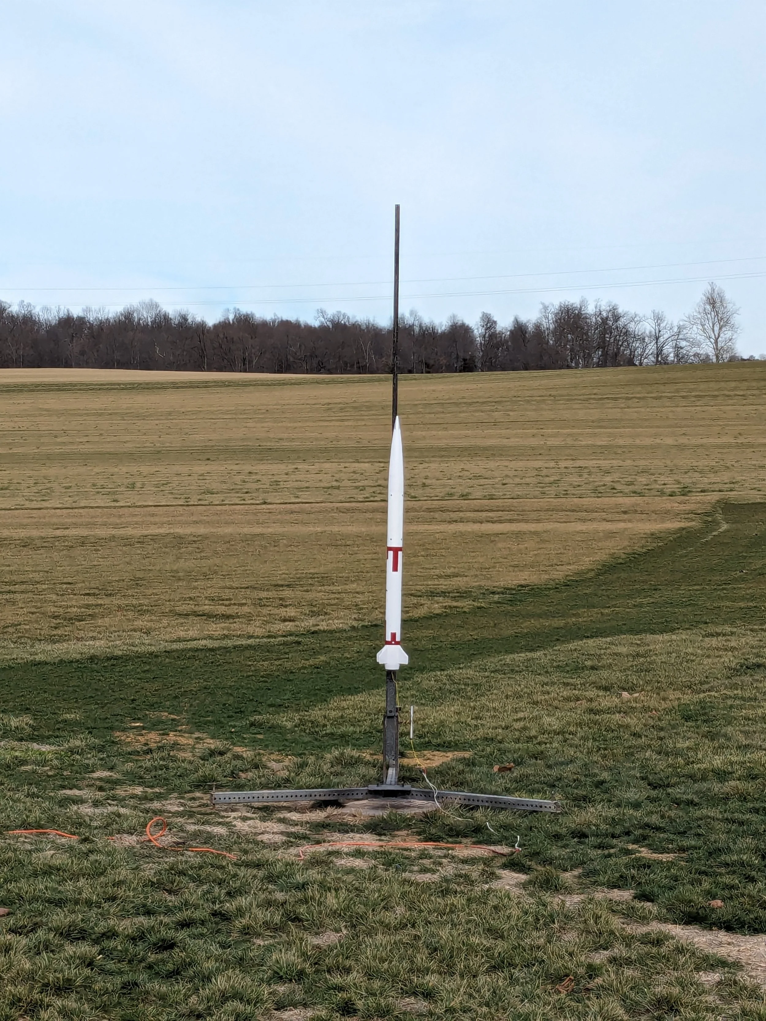 Harrier 1 on pad before its first flight