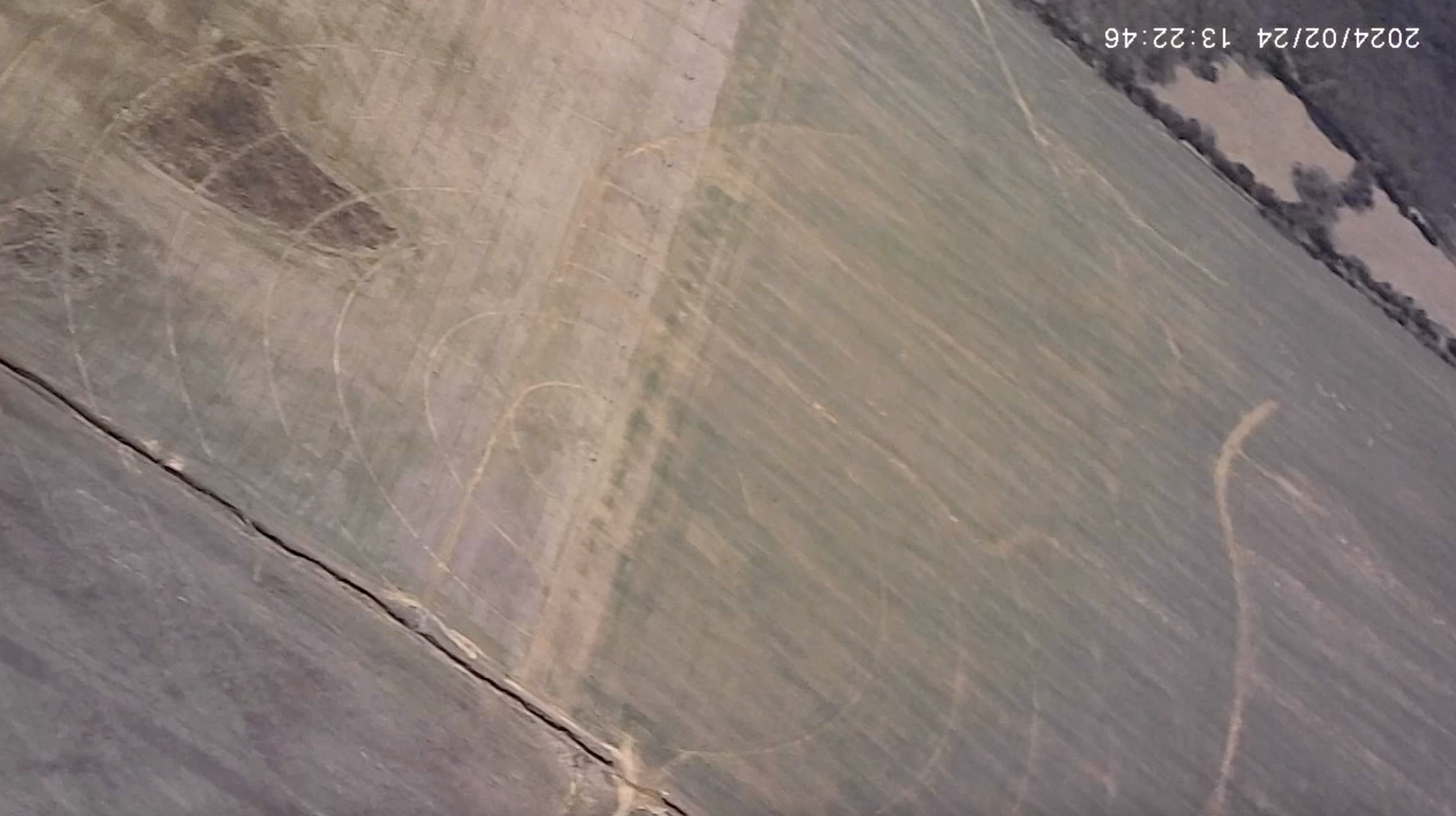 View from Harrier 1 on its third flight