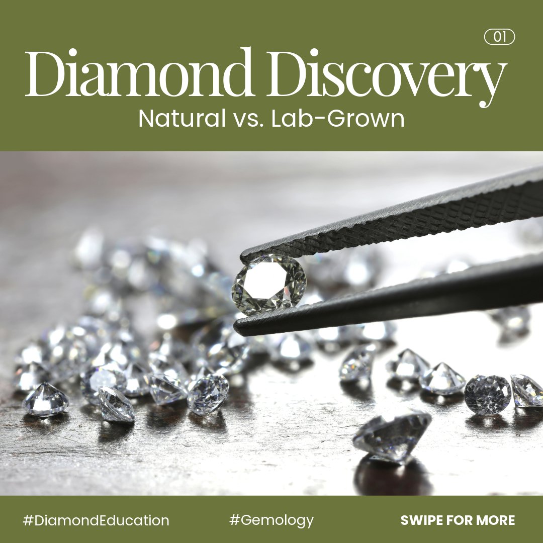 🔍✨ Diamond Insights: Natural vs. Lab-Grown ✨🔍

As April shines on, we delve into the sparkling world of diamonds! Did you know there are key differences between natural and lab-grown diamonds? Both are beautiful and brilliant, but their origins and