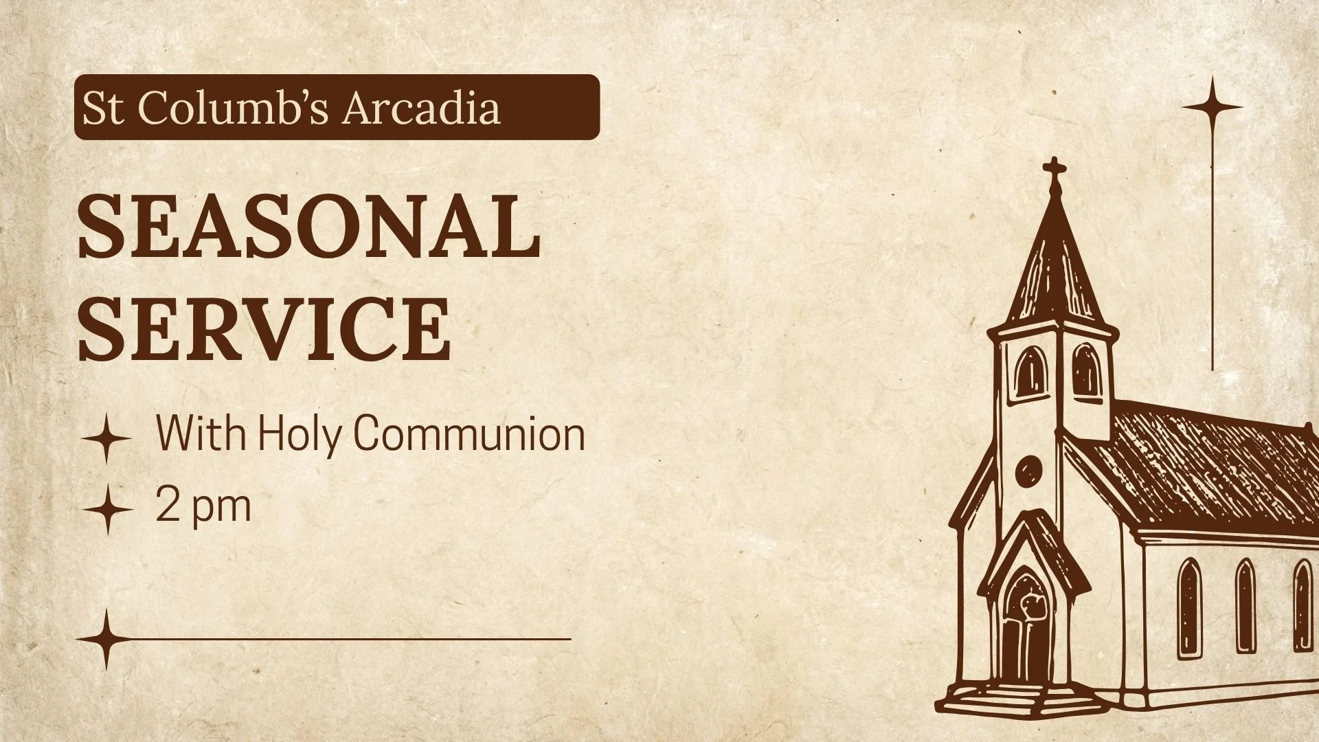 Seasonal Service at Arcadia