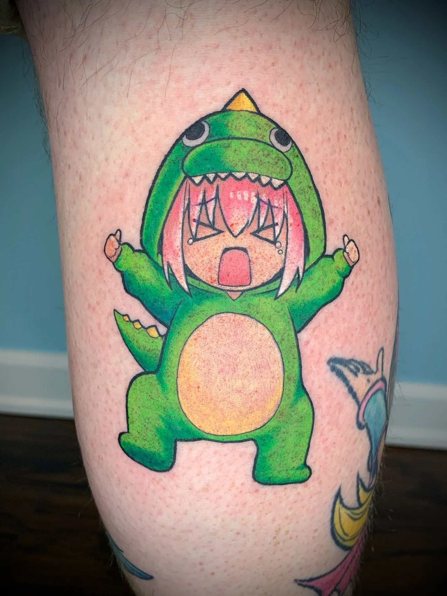 Bocchi attention monster.
🦎
#animetattoo #pittsburghtattooartist #colortattoo