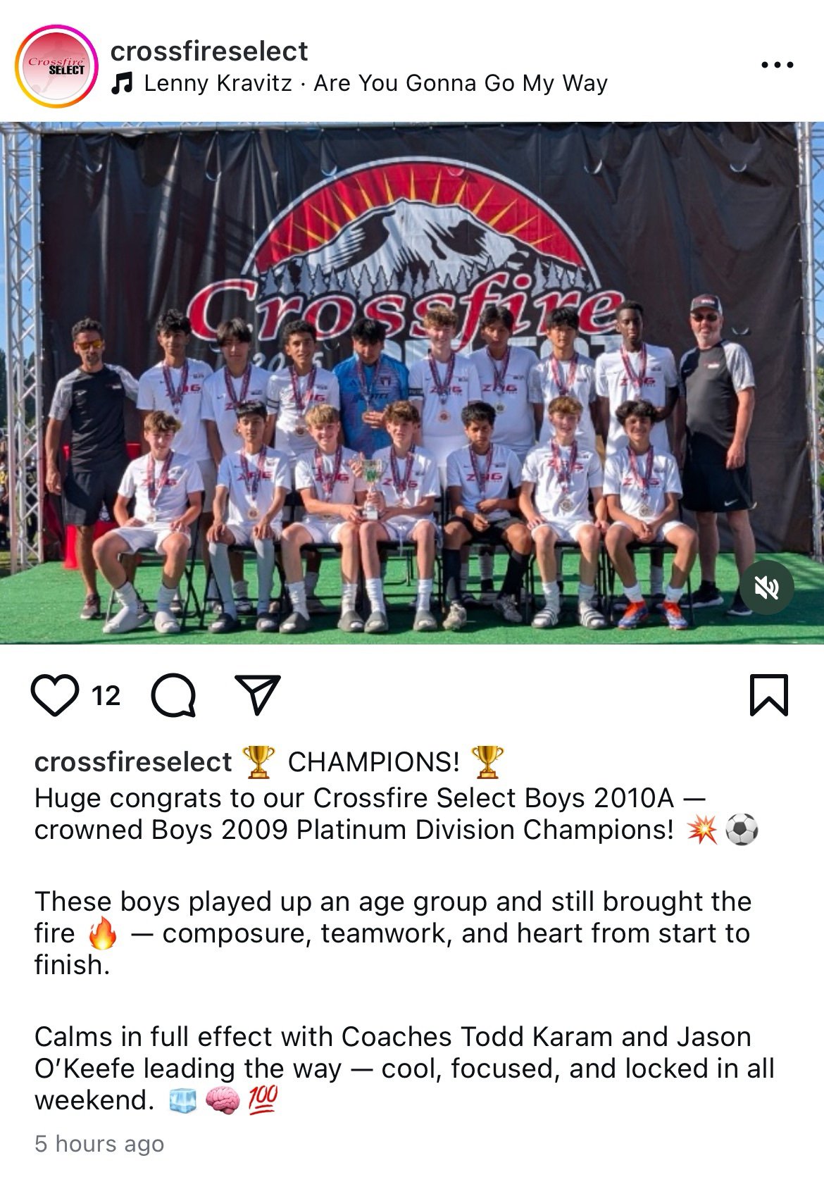 Winner of the Crossfire Select Cup