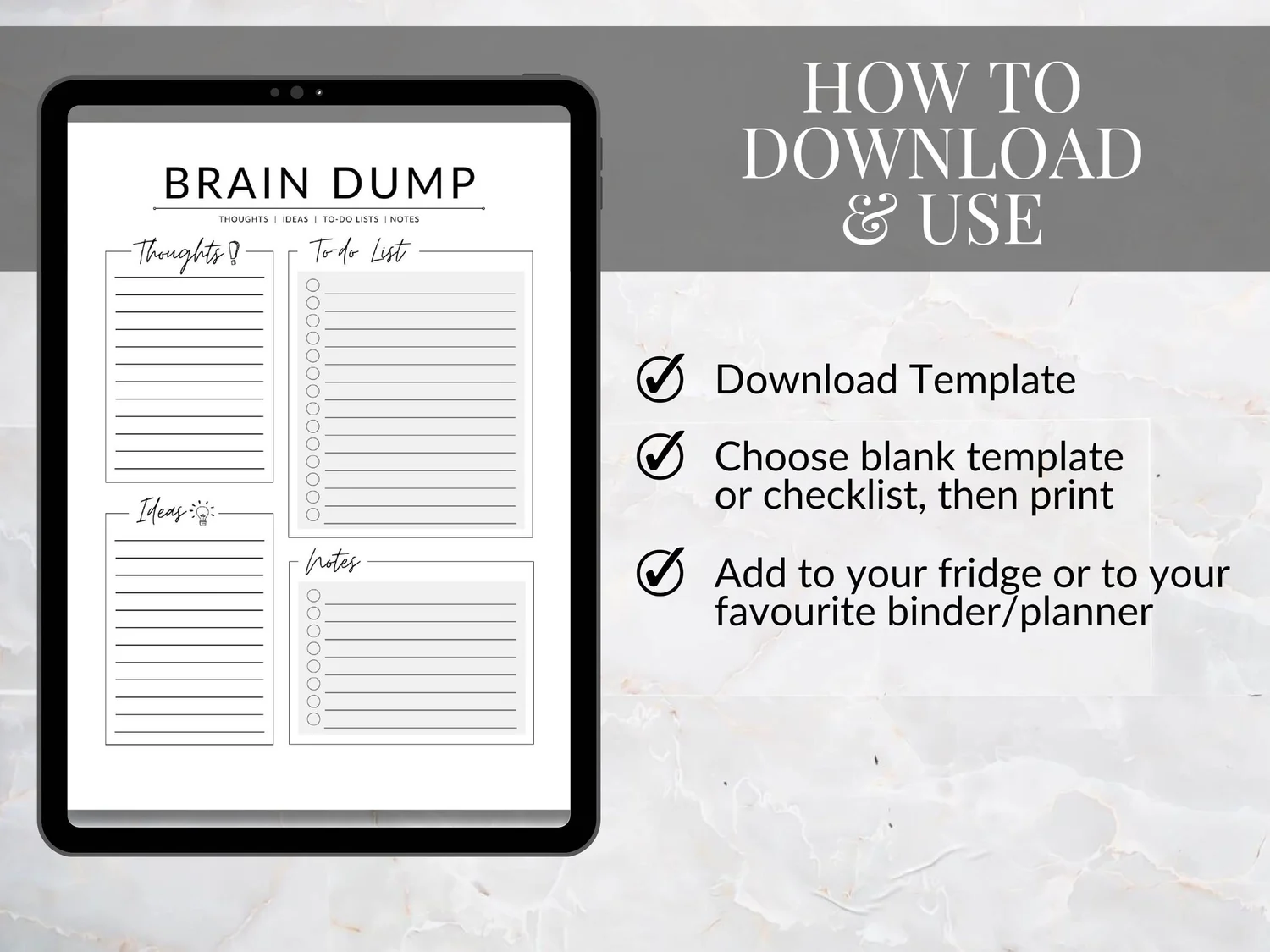 brain-dump-printable-imperfect-organization for Free Printable Brain Dump Worksheet Brain Dump Printable — Imperfect Organization for Free Printable Brain Dump Worksheet