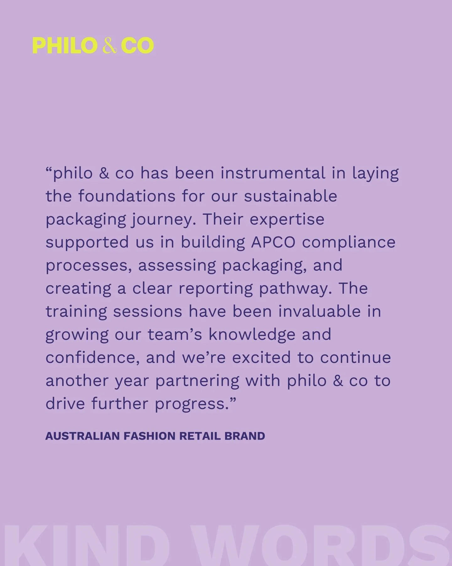 🎉 Huge congratulations to our client, one of Australia&rsquo;s leading fashion retailers, for taking bold steps in their first year of sustainable packaging progress.

Together we&rsquo;ve strengthened APCO compliance, delivered a Year 1 Annual Repo