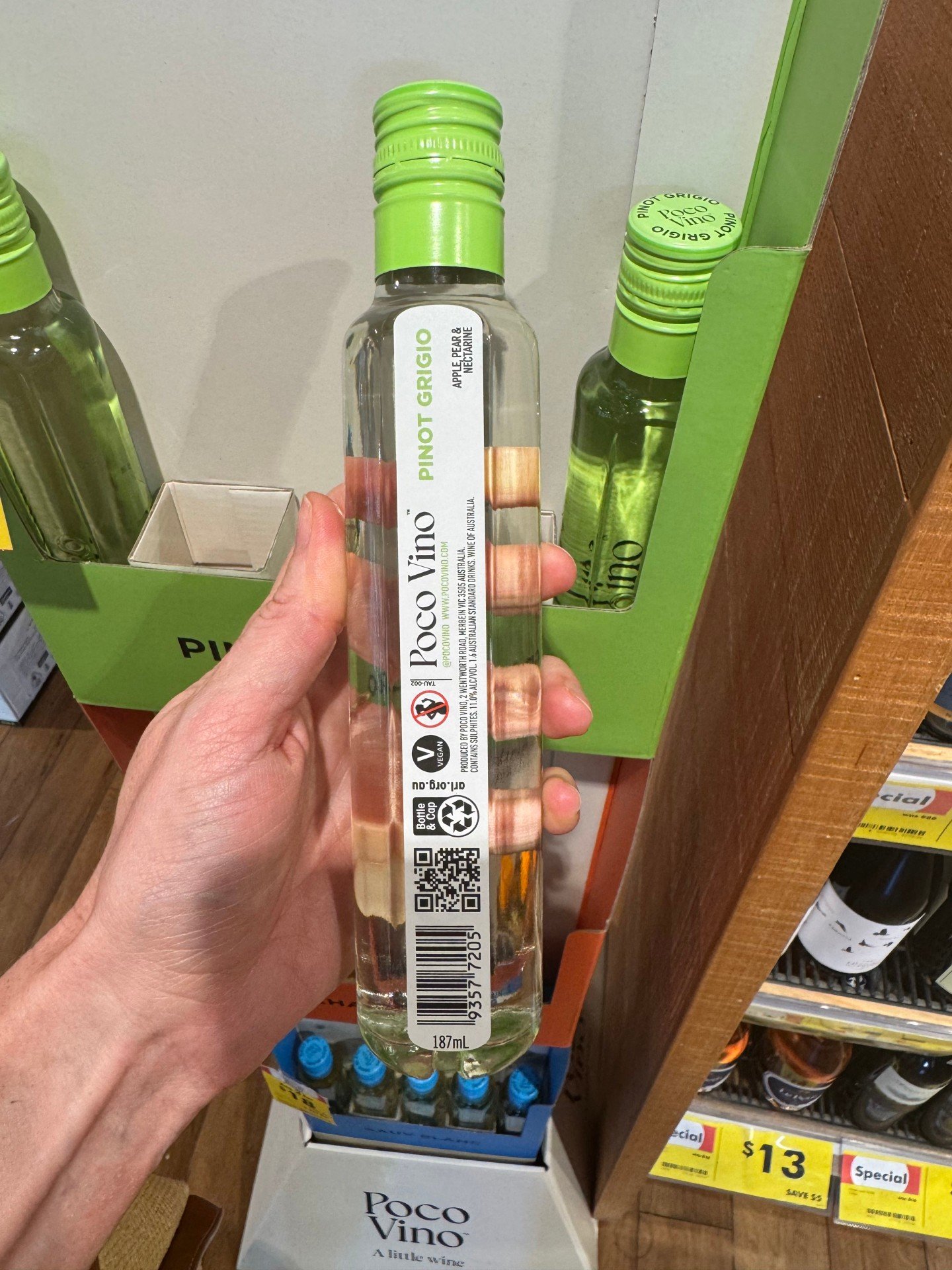 A serendipitous find at BWS! 🍷

On a recent visit to BWS, I came across Poco Vino, which aptly means &lsquo;little wine&rsquo;. This sleek, pared-back miniature bottle feels distinctly modern and premium, and is a great example of how design can ele