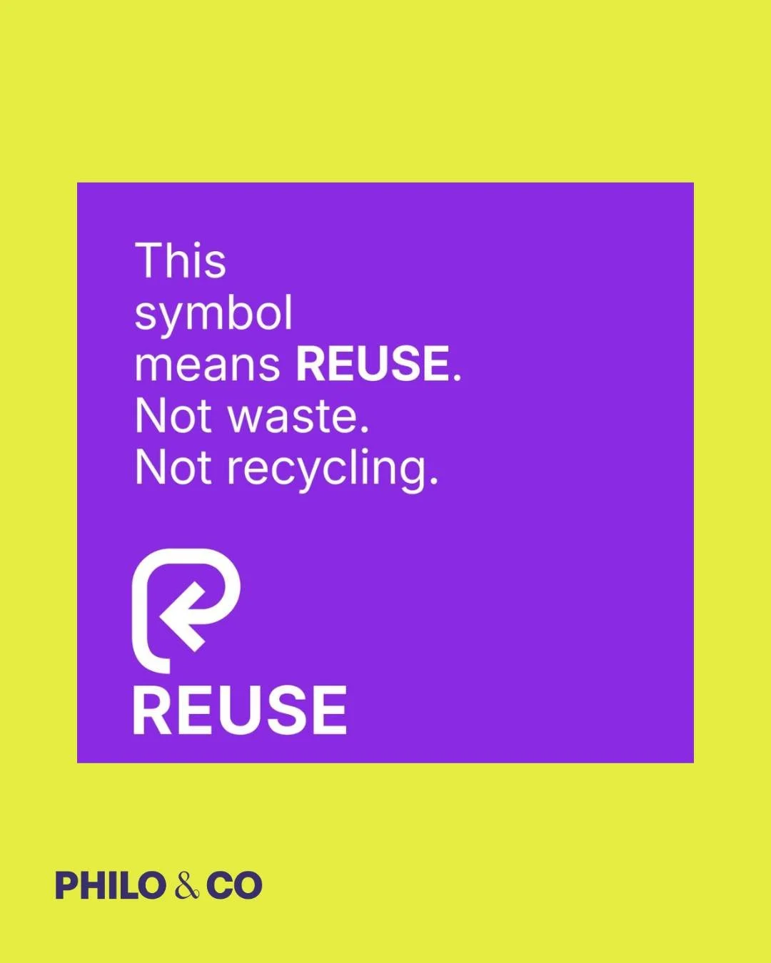 "A new era needs a new icon"

The reuse movement finally has a universal symbol, and @philoand co is here for it. 

Symbols aren't just design. They're behaviour change tools. This one tells consumers exactly what to do: keep it, return it,