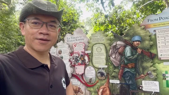 Get @reshare_app &bull; @wongsiewte Bornean Sun Bear Conservation Centre has installed a brand new signboard about wildlife conservation issue and sustainable conservation strategy. I am very grateful to Malaysian artist @woonbing  for creating this 