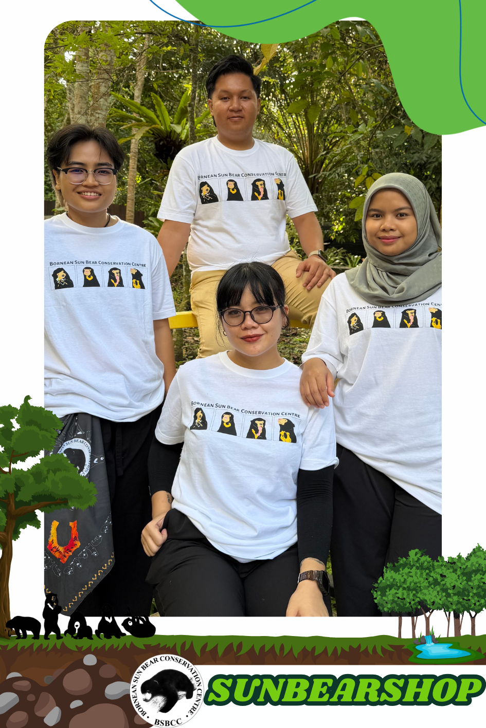 Illustration Sun Bear T-Shirt