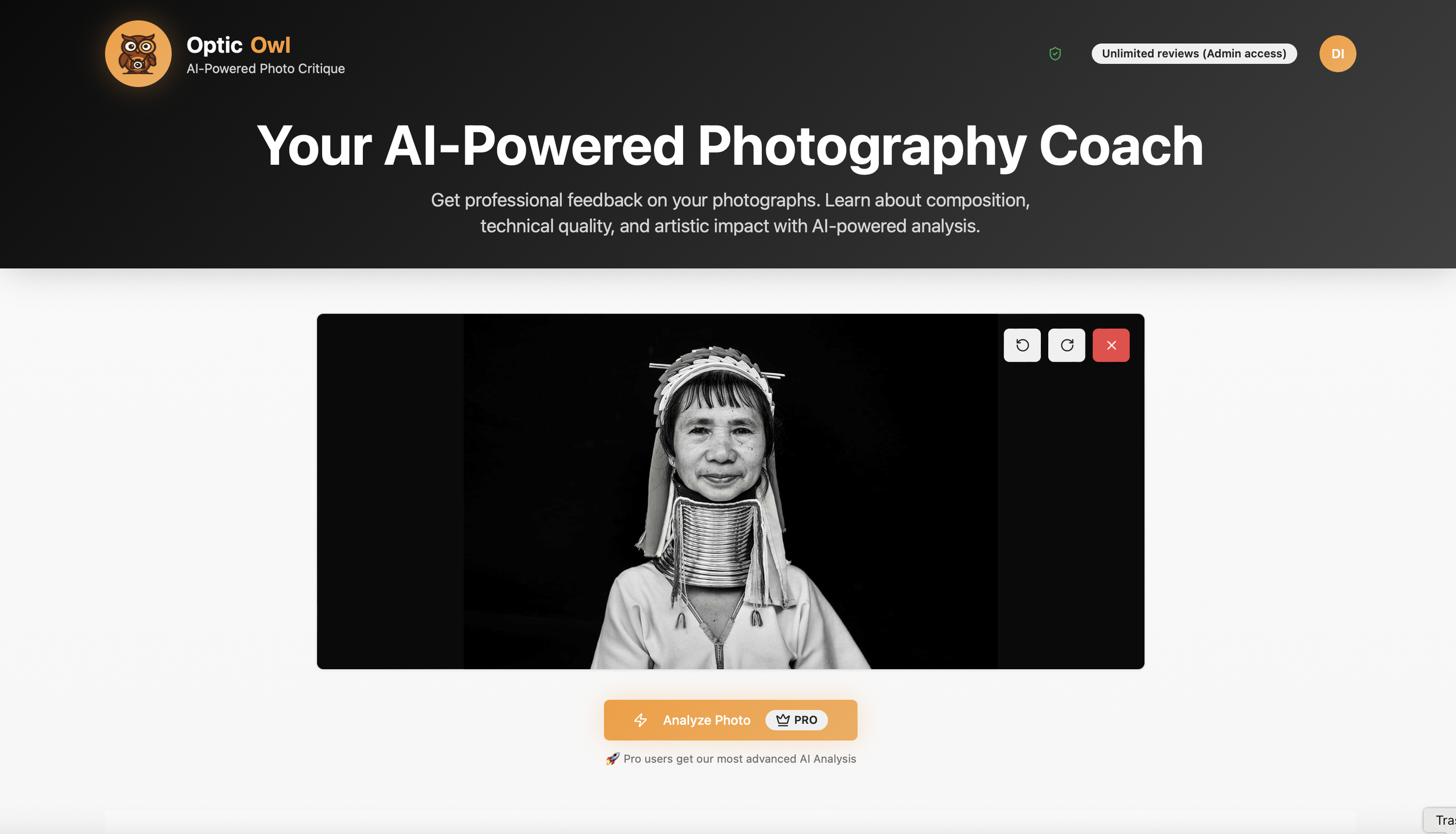 Optic Owl - MY AI Photography Coach