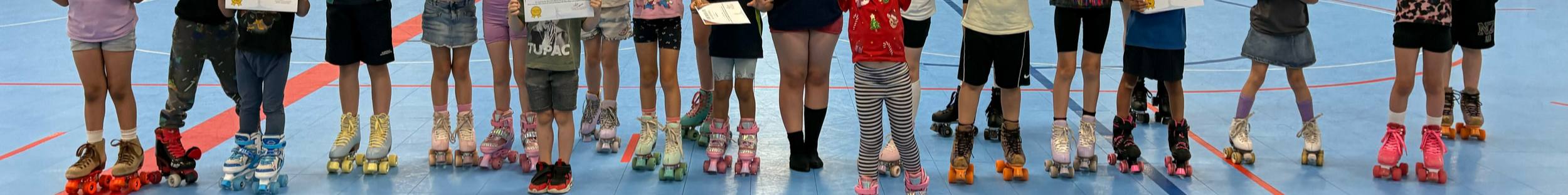 children roller wearing roller skates