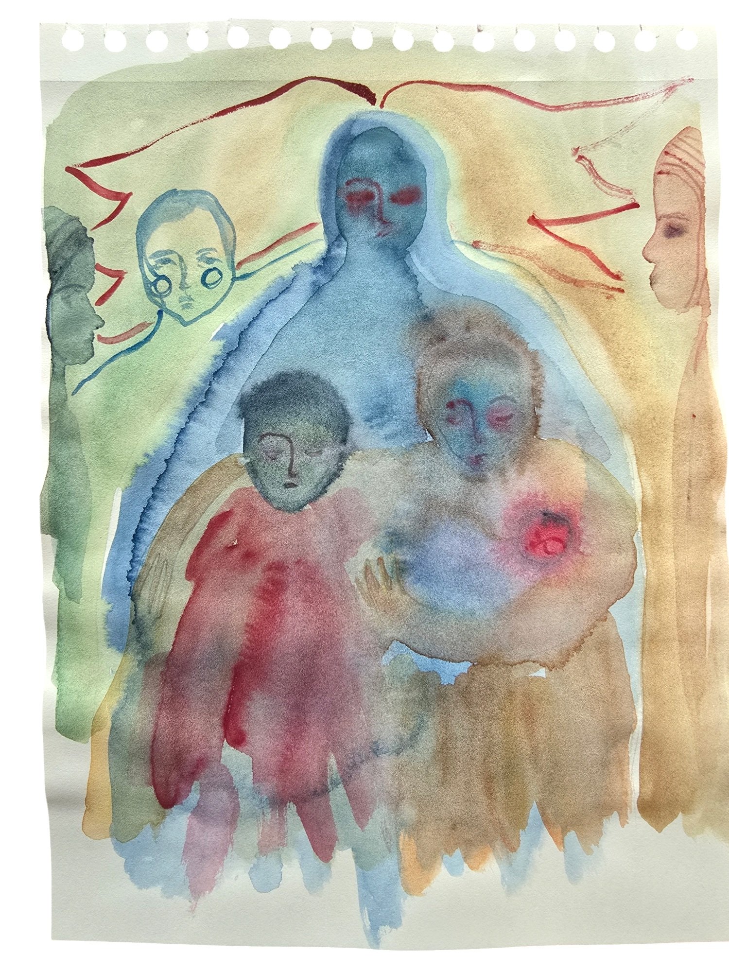 Another Kind of Hope. Fig. 2. Water, watercolor and crayon on 24*32cm