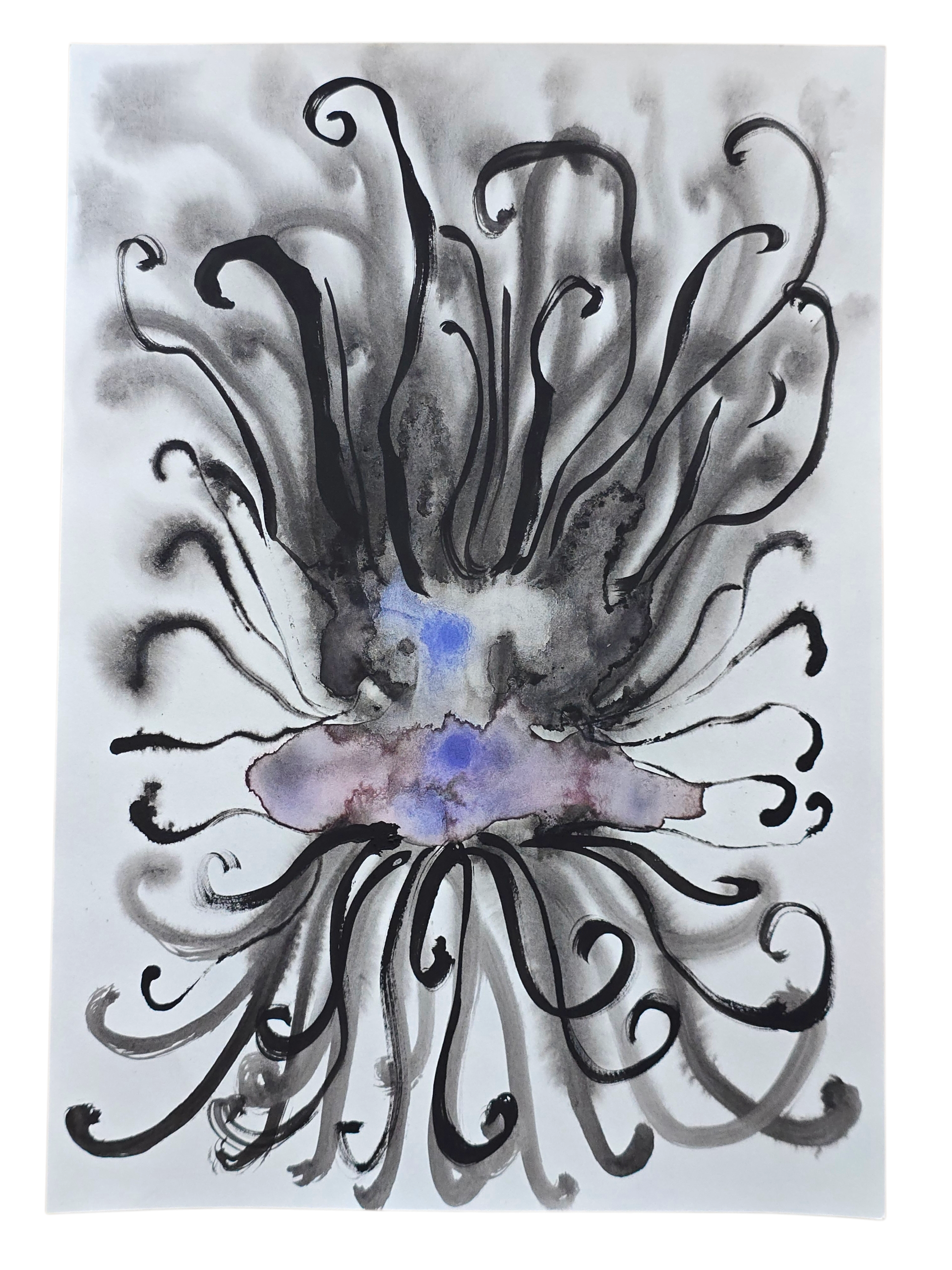 Medusa, 20*30cm on 220g paper 
(a force amongst many, a being of its own, the dark mother, the rising star)