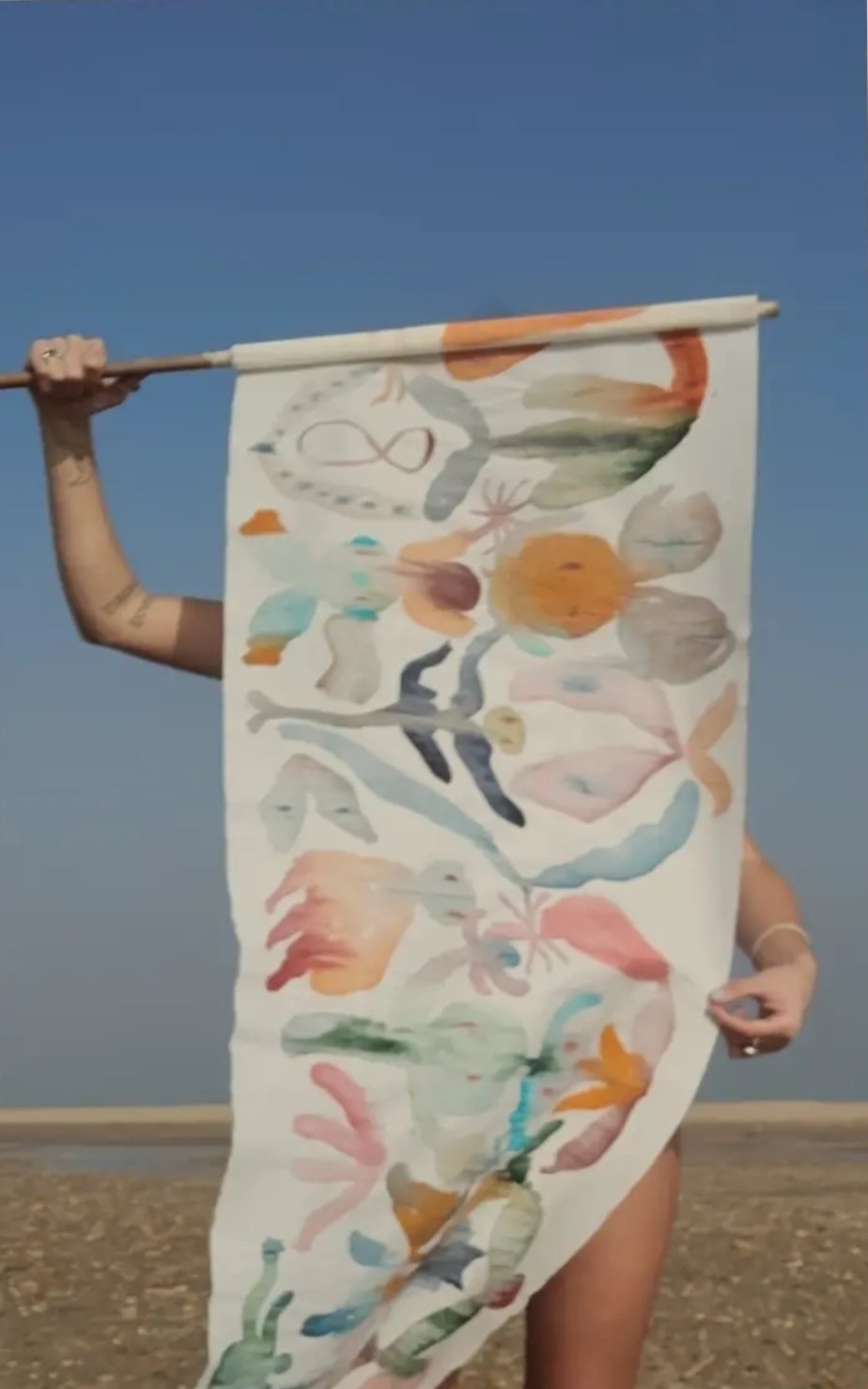 Holding onto Hope. 2023. Self portrait with flag