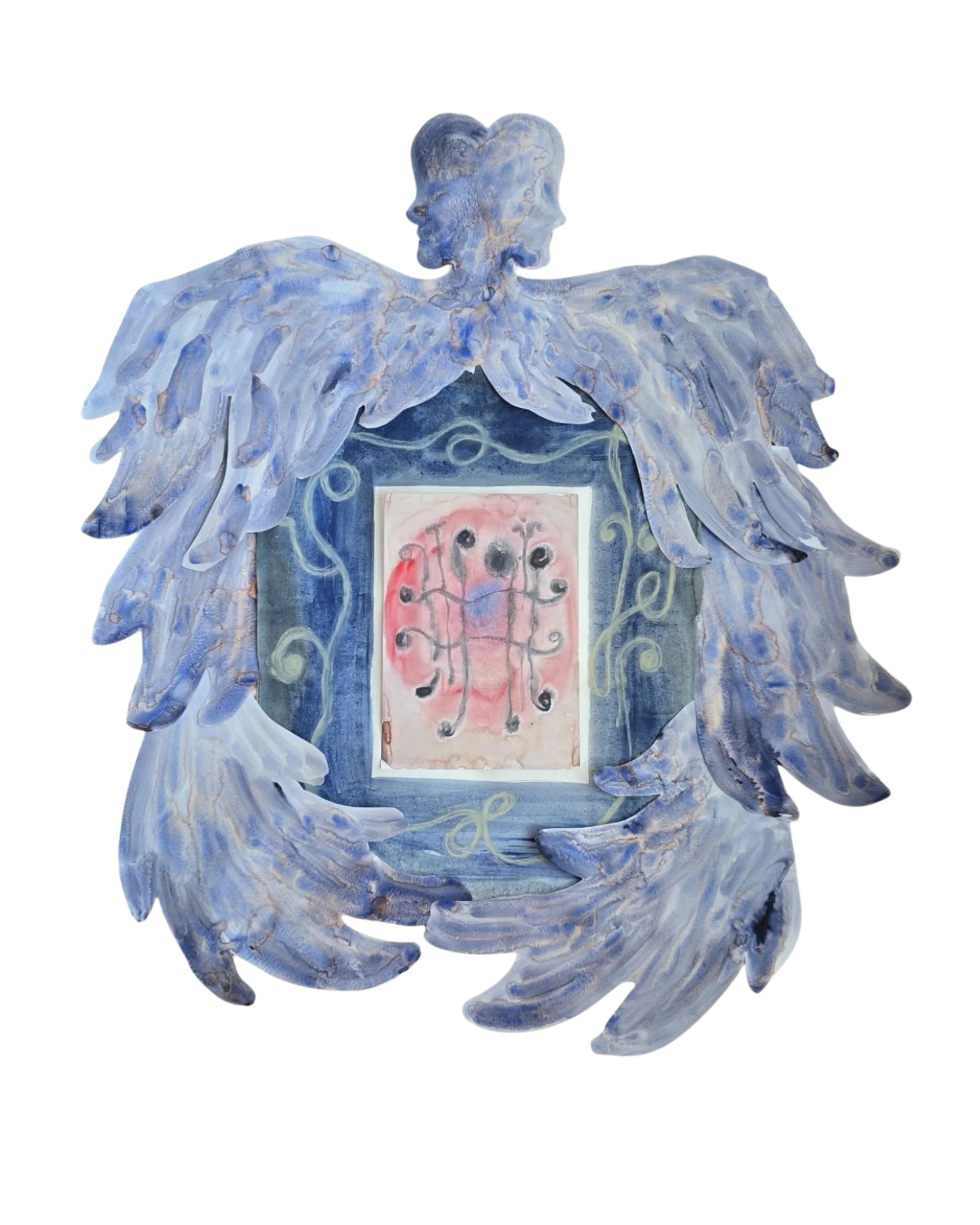 Chapter Two: The Two-Headed Winged Being
Water, watercolor, ashes and glue on paper 
70 * 70cm
2026