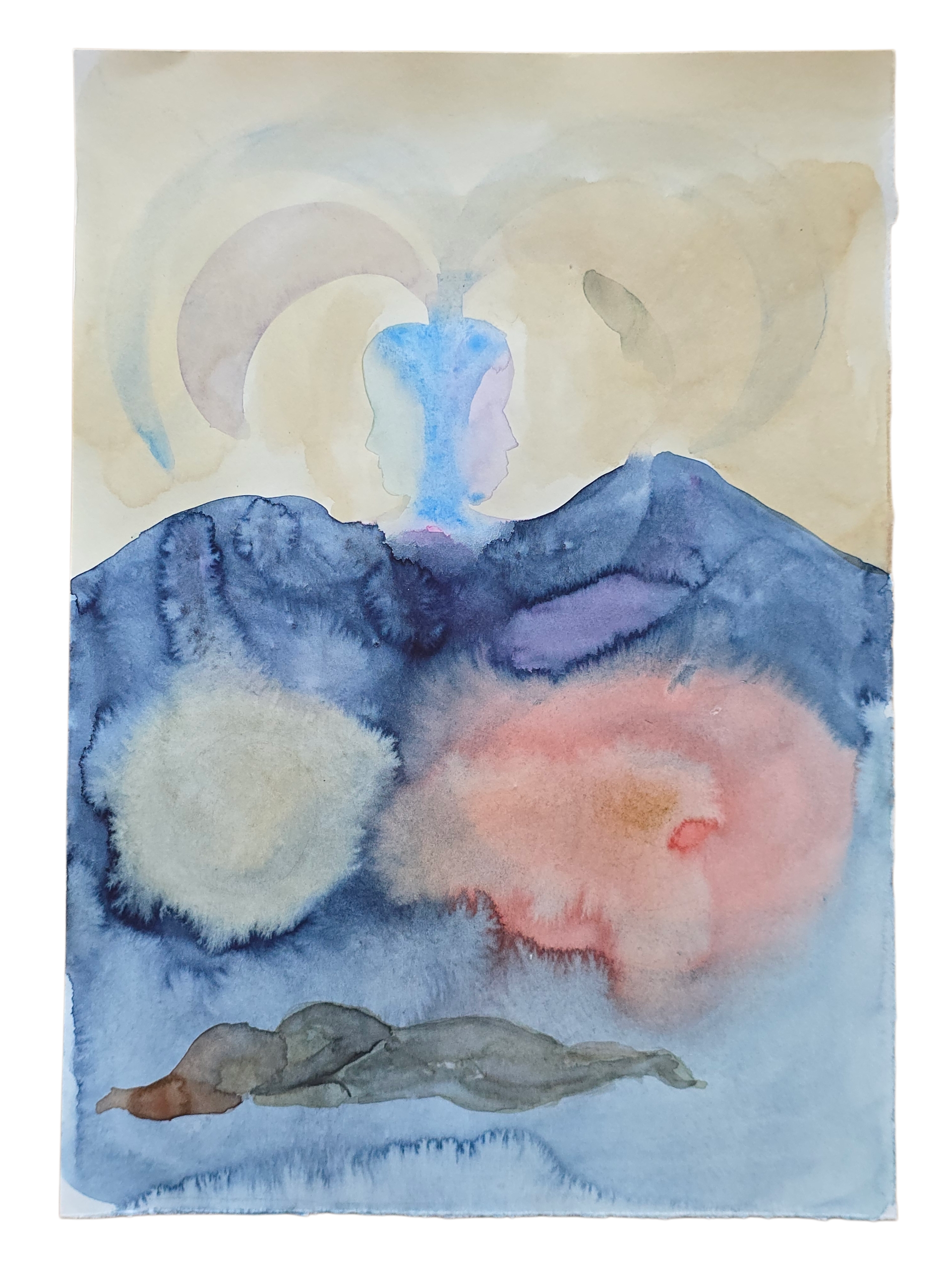 Rooms of One's Own, 20*30cm on 220g paper
(I dream of the deepest rooms of my soul and find myself lying protected in a field of my longings and wishes. time watches over me as I enter spheres of its absence)