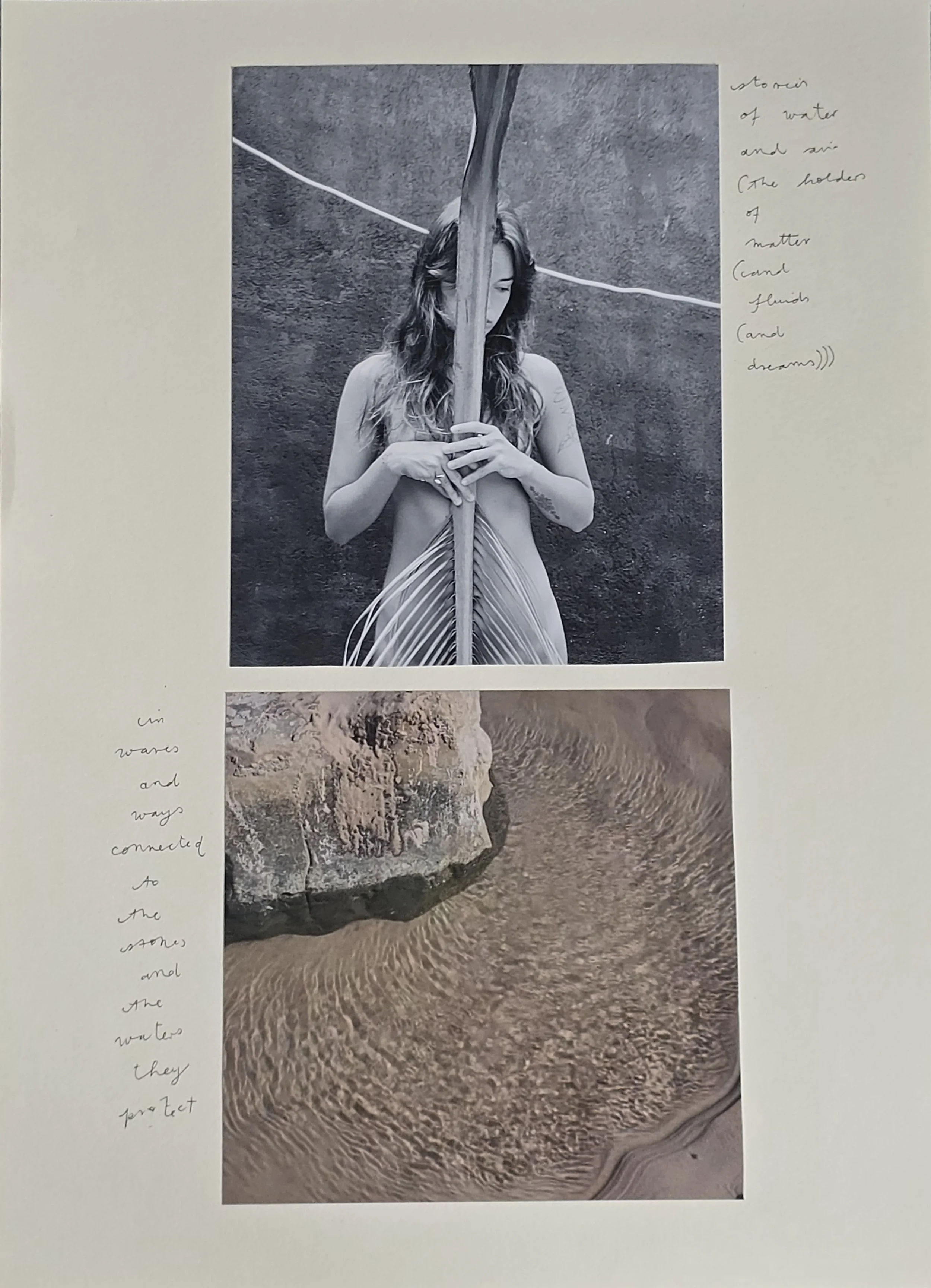 Holder of Matter; Photographic collage with printed photographs and handwritten notes on paper, ~30*40cm 