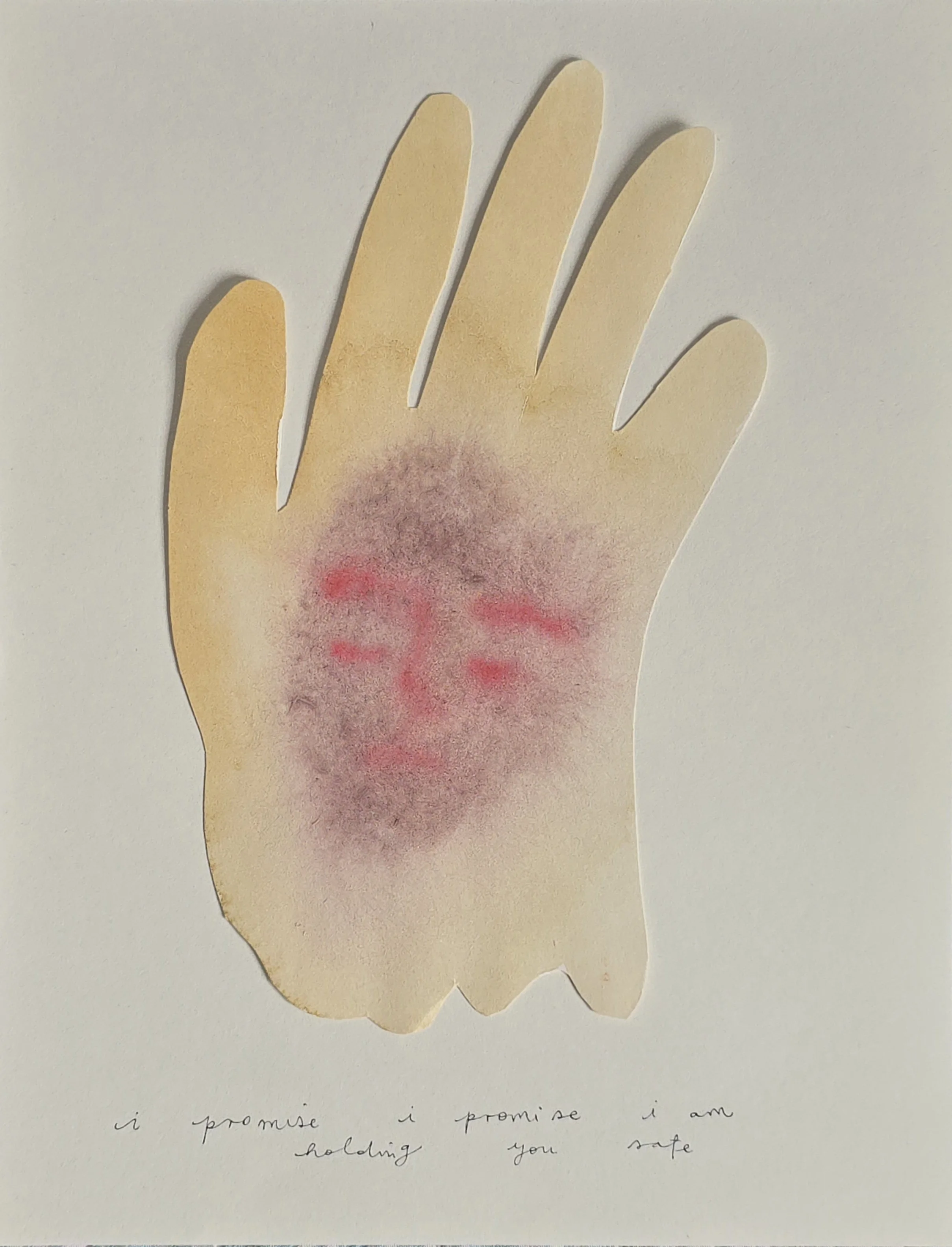 Cut-Out 04; I promise, I promise, I am keeping you safe - Collage on Paper, ~20*30 in total