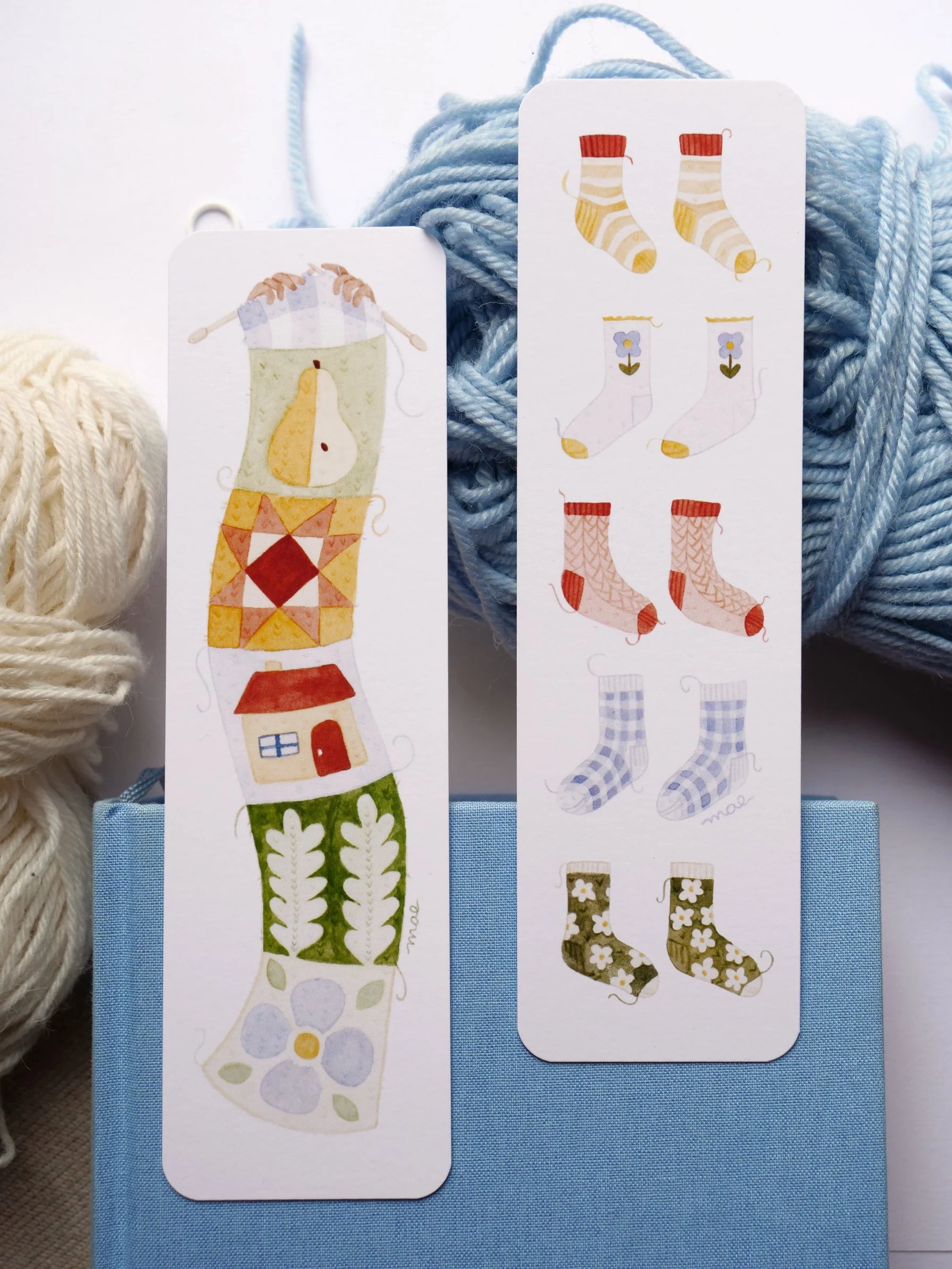 Lot 2 marque-pages Tricot