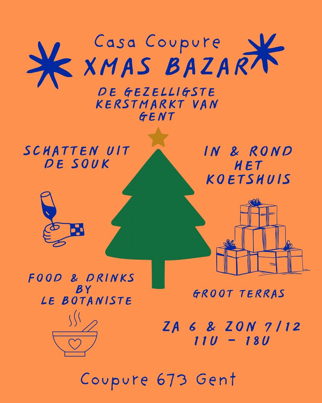 De Xmas Bazar komt er aan! Welkom 6 en 7 december van 11u tot 18u voor de leukste kerstmarkt in Gent 

In de SHOWROOM vind je de nieuwste collectie handgemaakte tapijten, kussens, poufs &amp; plaids uit Marokko. Om bij weg te smelten, echt! 

GROOT T