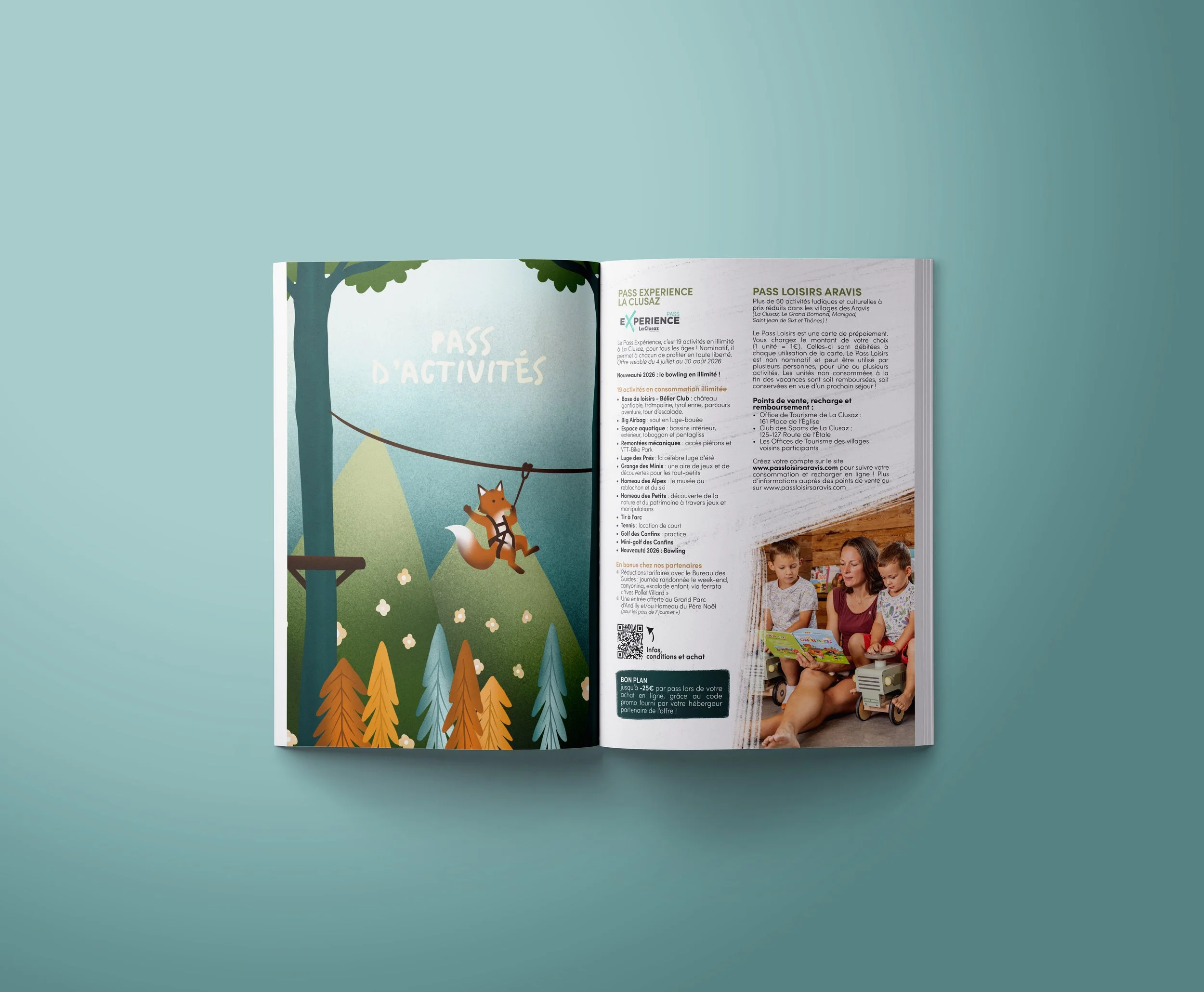 Guide Famille +, un guide pour specialement fait pour les activités en famille à La Clusaz.