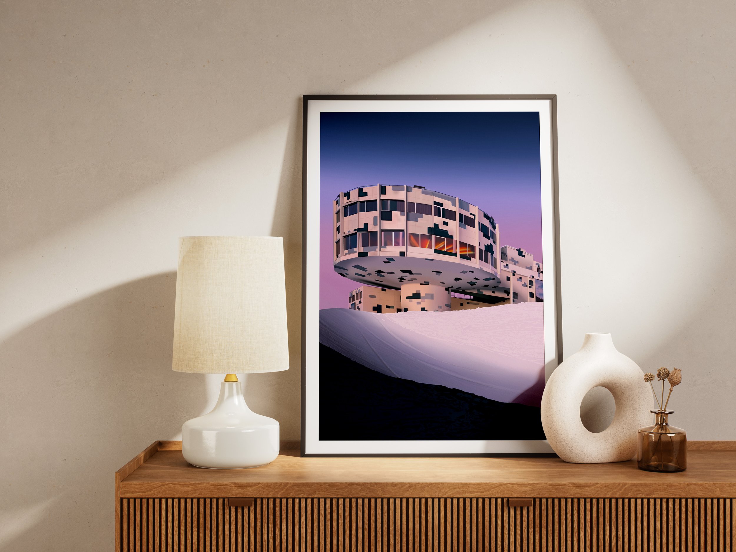 Bâtiment le "Galaaxy" dans la station de ski à Laax en Suisse.