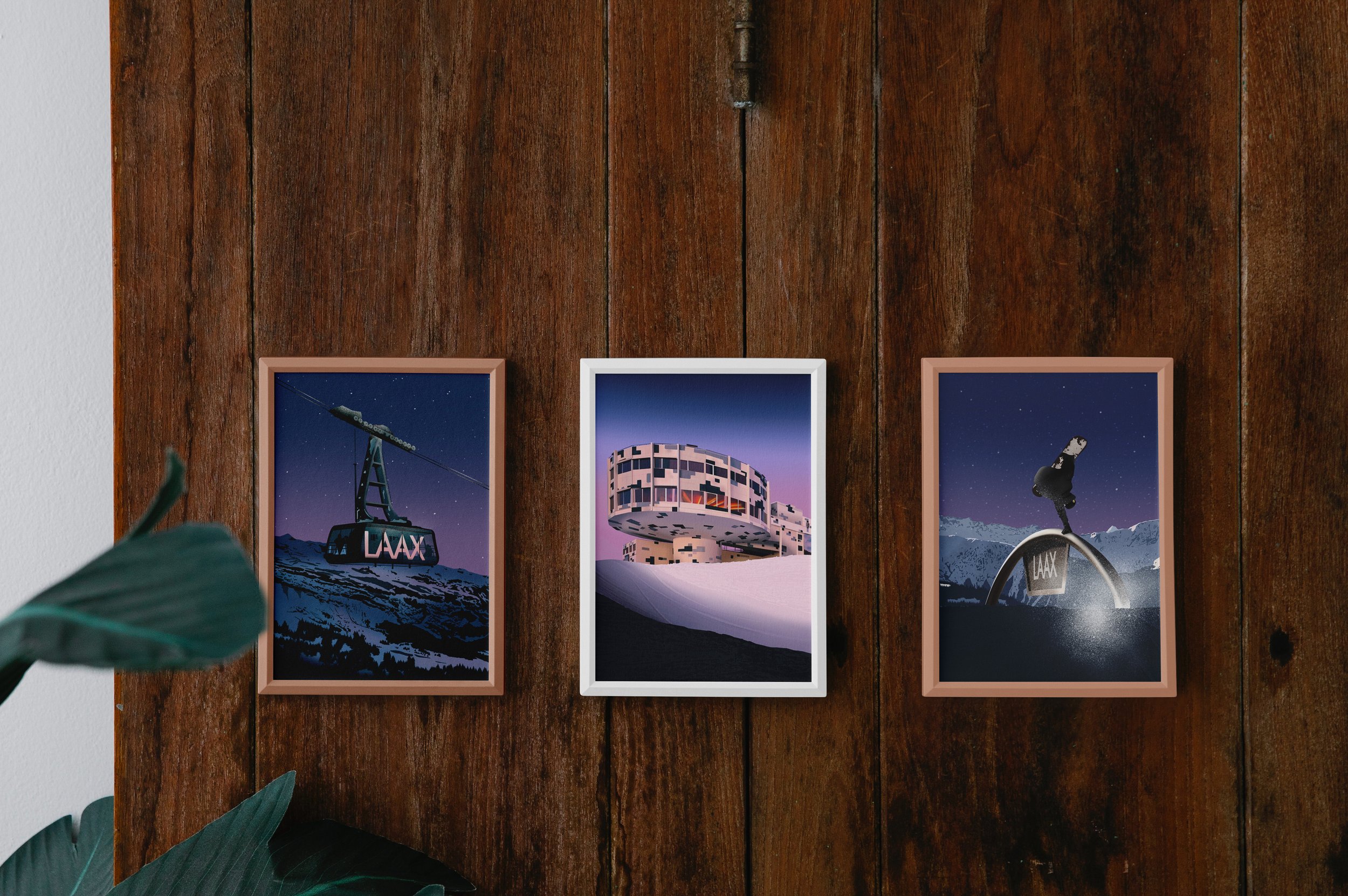 Télécabine en plein hiver, dans la station de ski de Laax en Suisse.