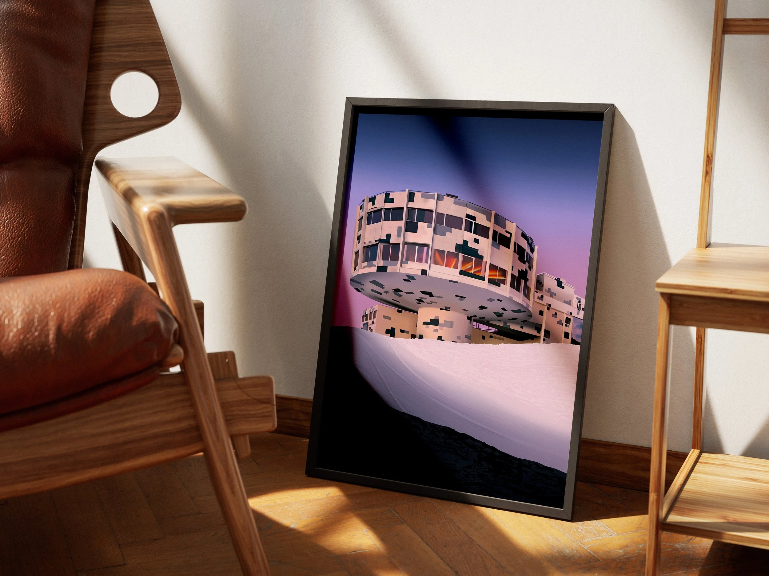 Bâtiment le "Galaaxy" dans la station de ski à Laax en Suisse.