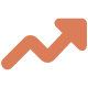 Upward trending arrow icon