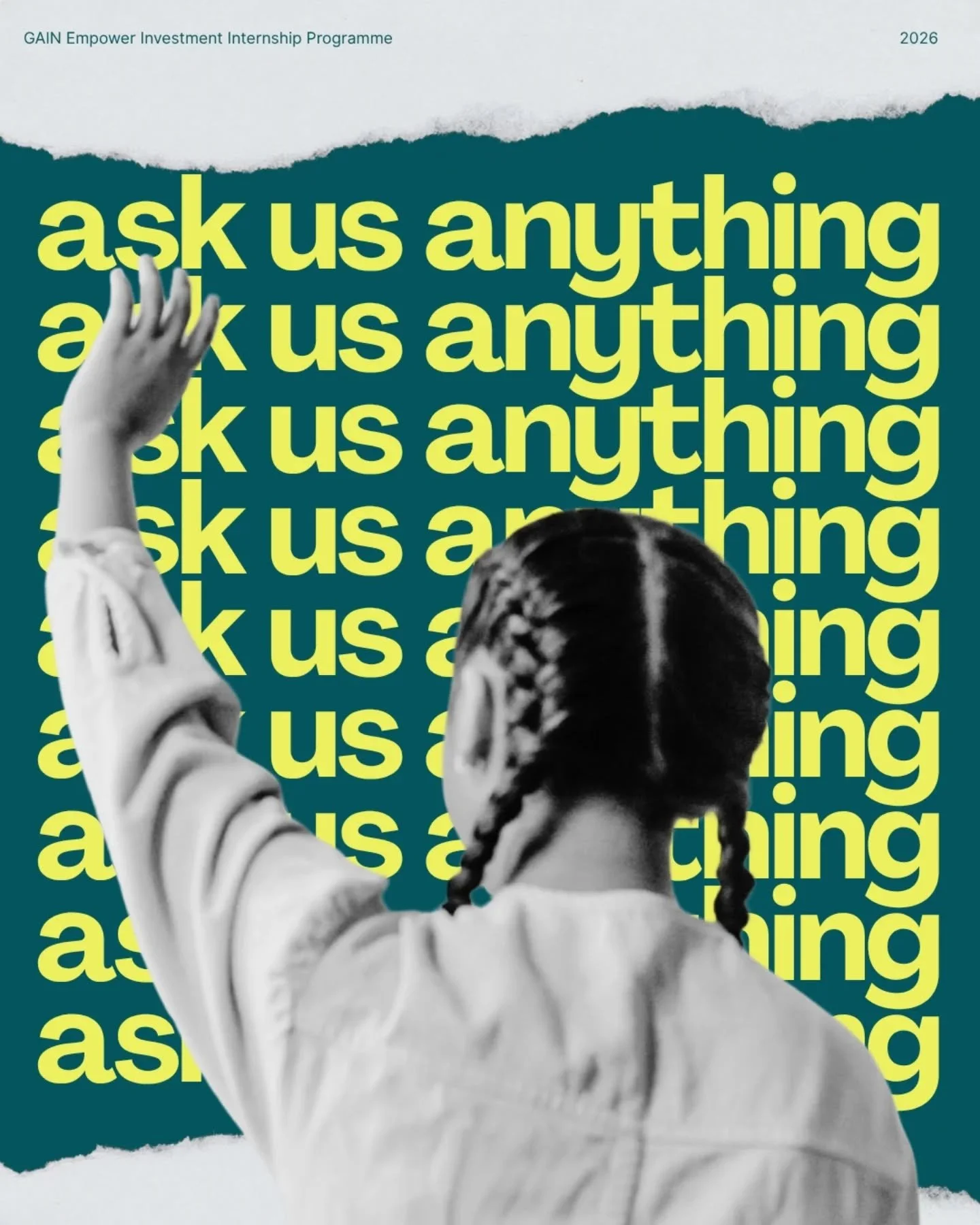 This is your chance to ask the programmes team about ANYTHING that's on your mind!💥 

12-12:30pm, this Friday the 17th of October, see you there 😎