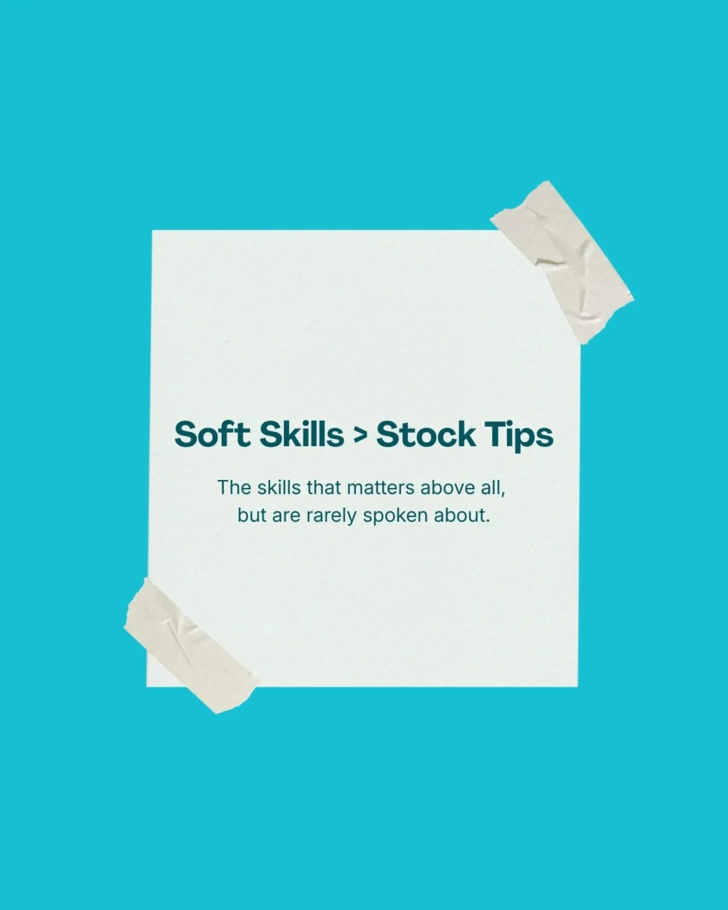 Behind every great investment decision is someone who can listen, question, explain, and collaborate. Soft skills aren&rsquo;t optional in this industry, they&rsquo;re essential 🤓💡