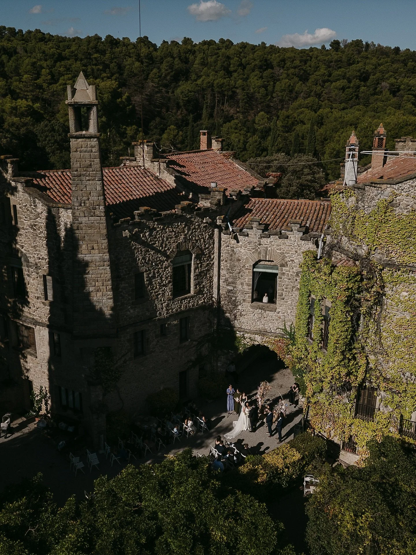 Jamila &amp; Alex 🤍 Intimate moments from their beautiful destination wedding at La Baronia, Barcelona a historic luxury wedding venue with breathtaking views, perfect for two souls who love to travel and celebrate with those who mean the most to th