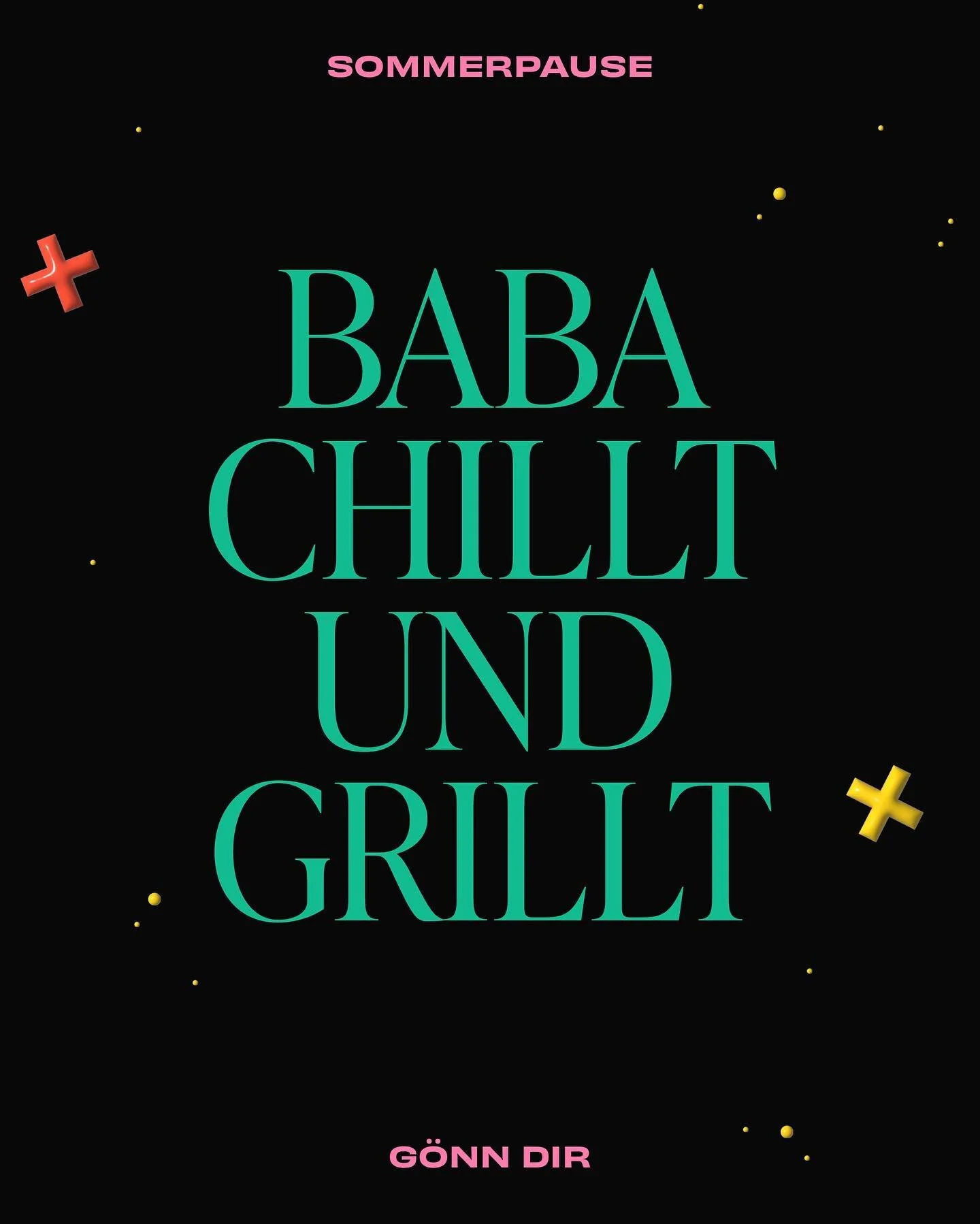 🩴 Salam was los, ihr Flipflop-Styler Myler? 🩴 

Macht ihr sch&ouml;n auf Sommer, Sonne, Eiskugel Flatrate? 🩲⛱️🧴☀️ 👙🍦

Korrekt, Baba tut das n&auml;mlich auch. Sch&ouml;n untergetaucht, nachdem das erste geplante Event hops genommen wurde, weil 