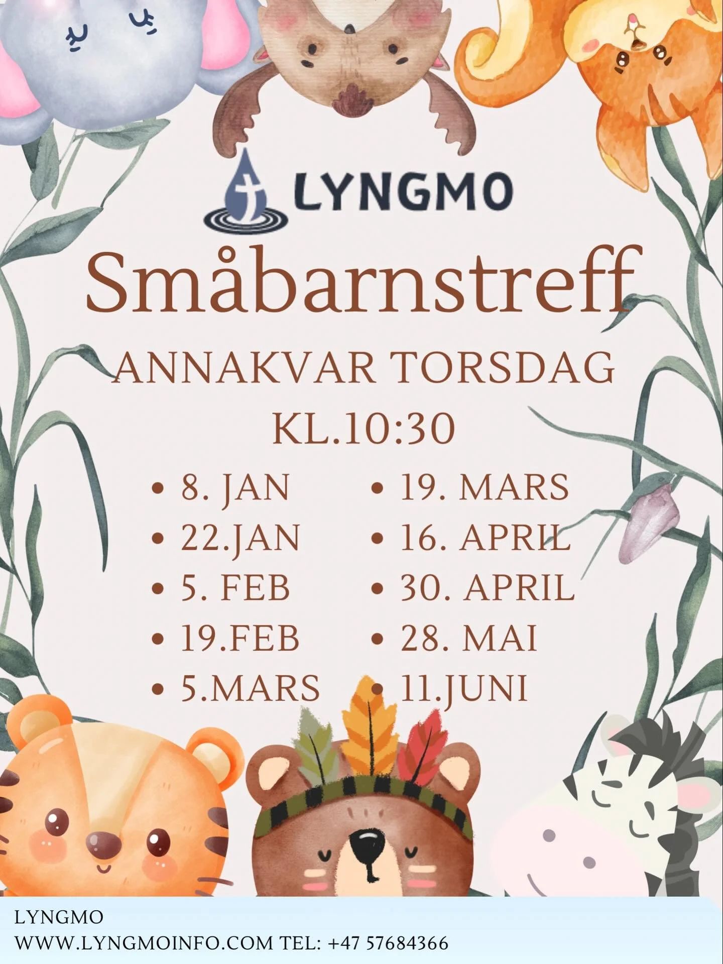 Velkommen til sm&aring;barnstreff og kn&oslash;ttekor p&aring; Lyngmo!☺️ Her f&aring;r du en samlet oversikt over hvilke datoer de forskjellige arrangementene er i l&oslash;pet av v&aring;r semesteret.🤩 Sjekk ut www.lyngmoinfo.com for mer informasjo