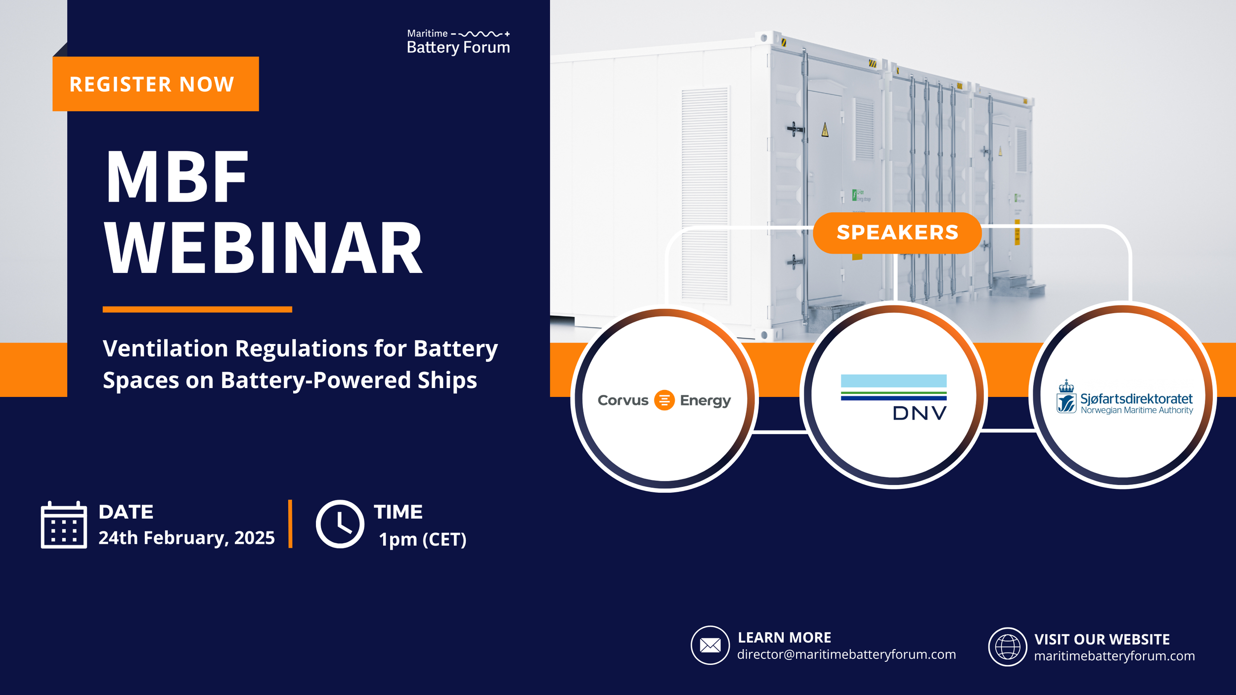 Recording &amp; Summary MBF Webinar - Ventilation Regulations for Battery Spaces on Battery-Powered Ships