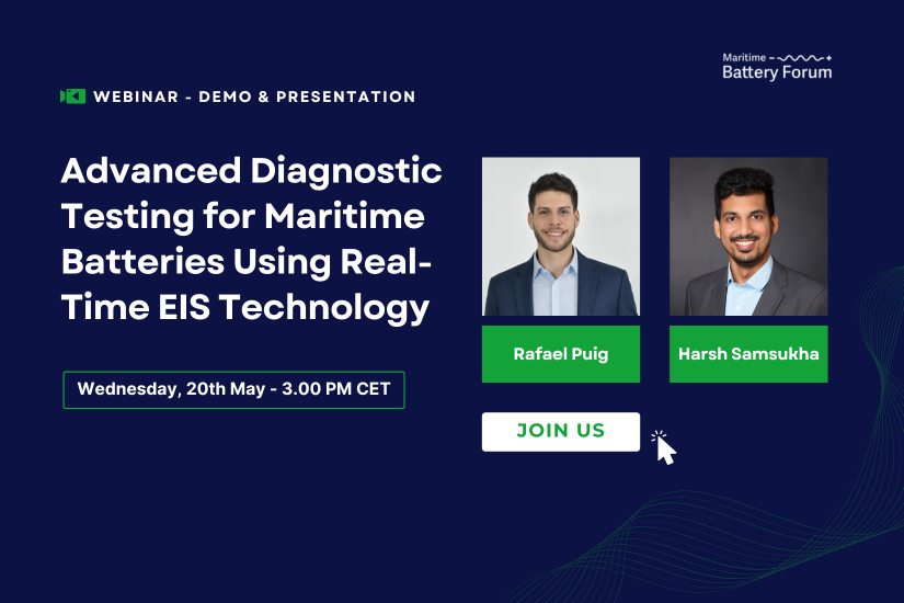 Recording - Webinar - Advanced Diagnostic Testing for Maritime Batteries Using Real-Time EIS Technology