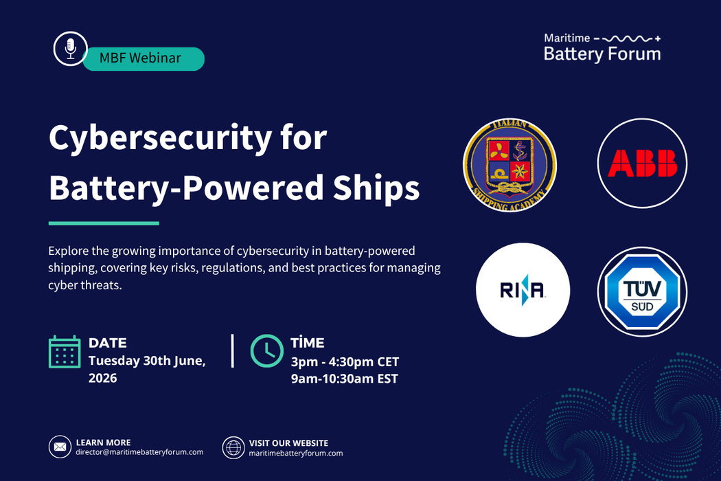 MBF Webinar - Cybersecurity for Battery-Powered Ships Cybersecurity for Battery-Powered Ships