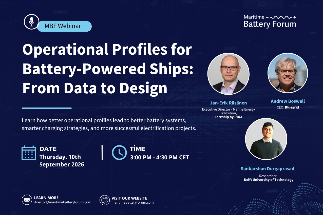 MBF Webinar - Operational Profiles for Battery-Powered Ships: From Data to Design