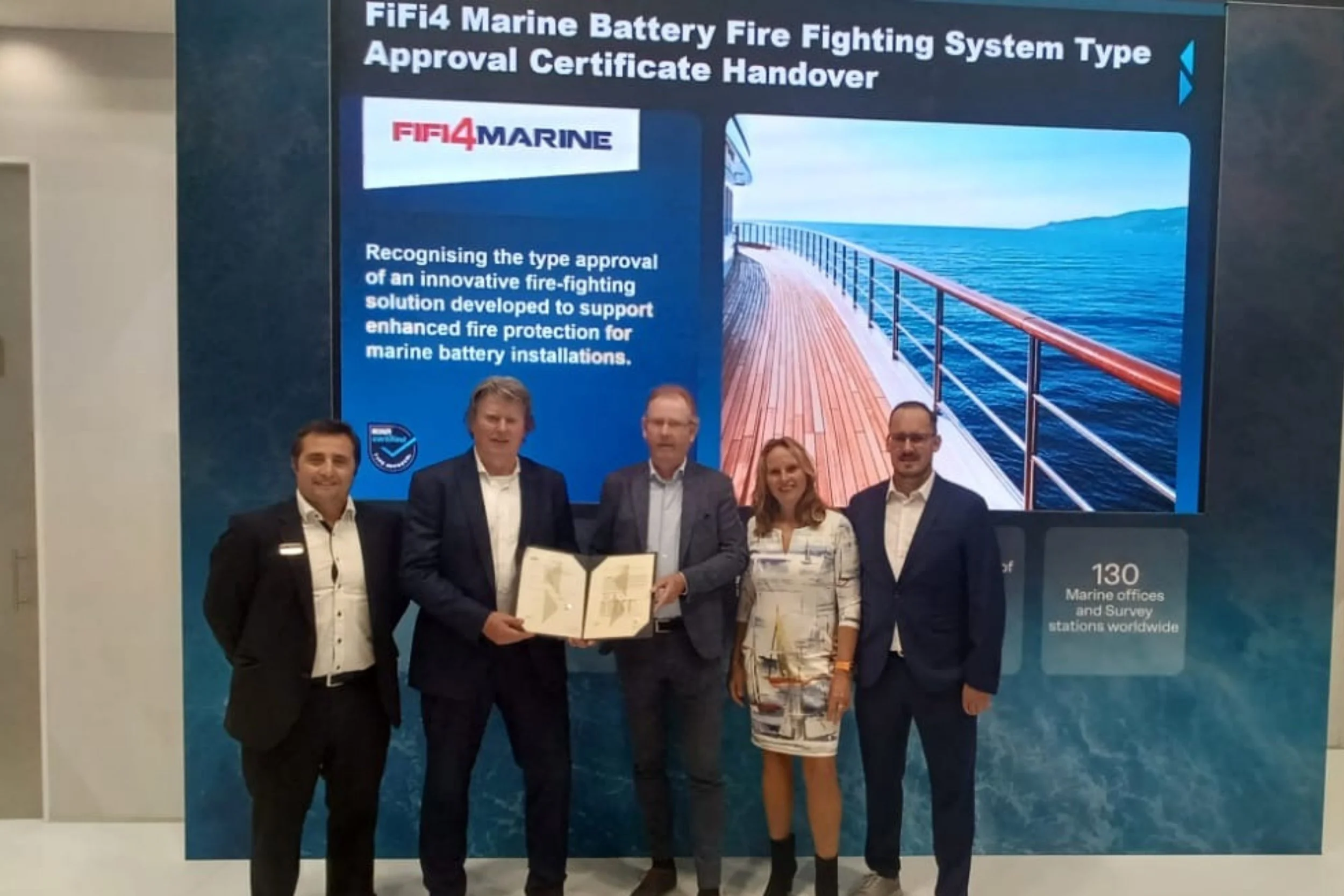 FIFI4MARINE first battery fire-suppression system to receive RINA Type Approval