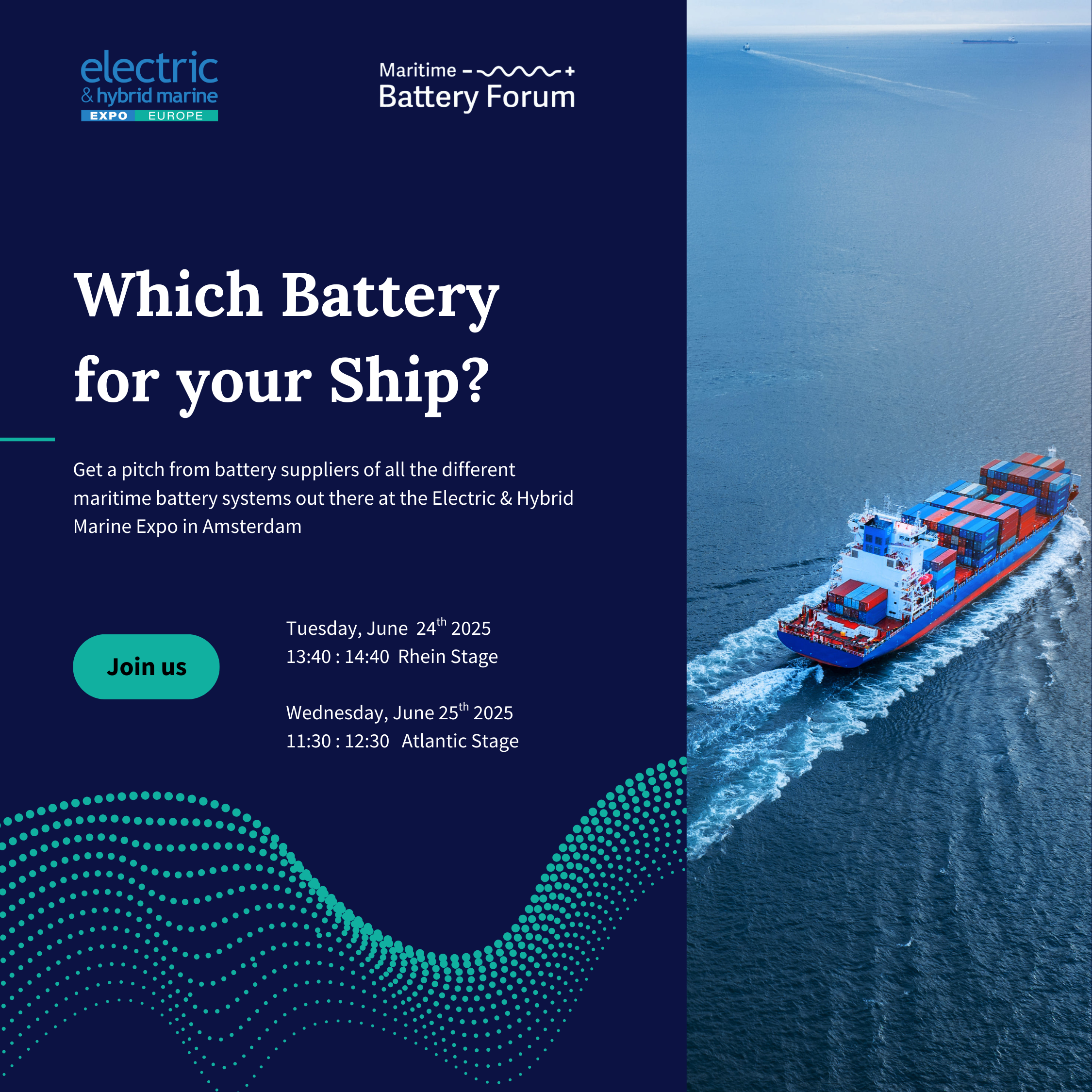 MBF at Electric & Hybrid Marine Expo Europe — Maritime Battery Forum