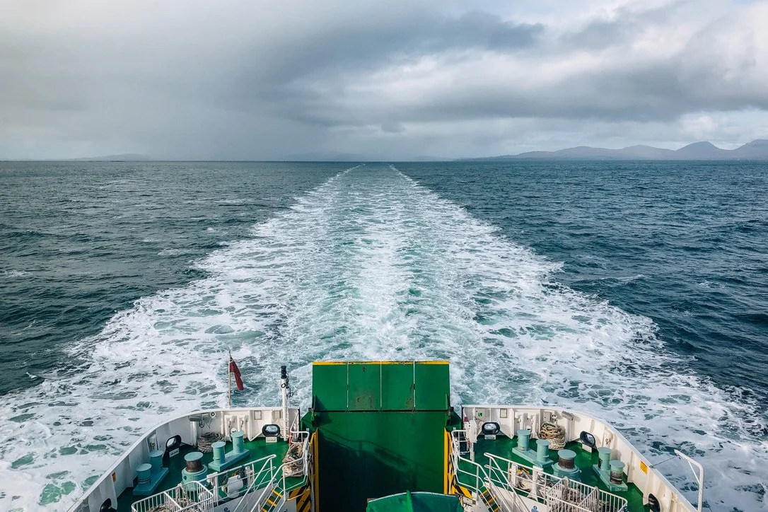 View of wake from ferry