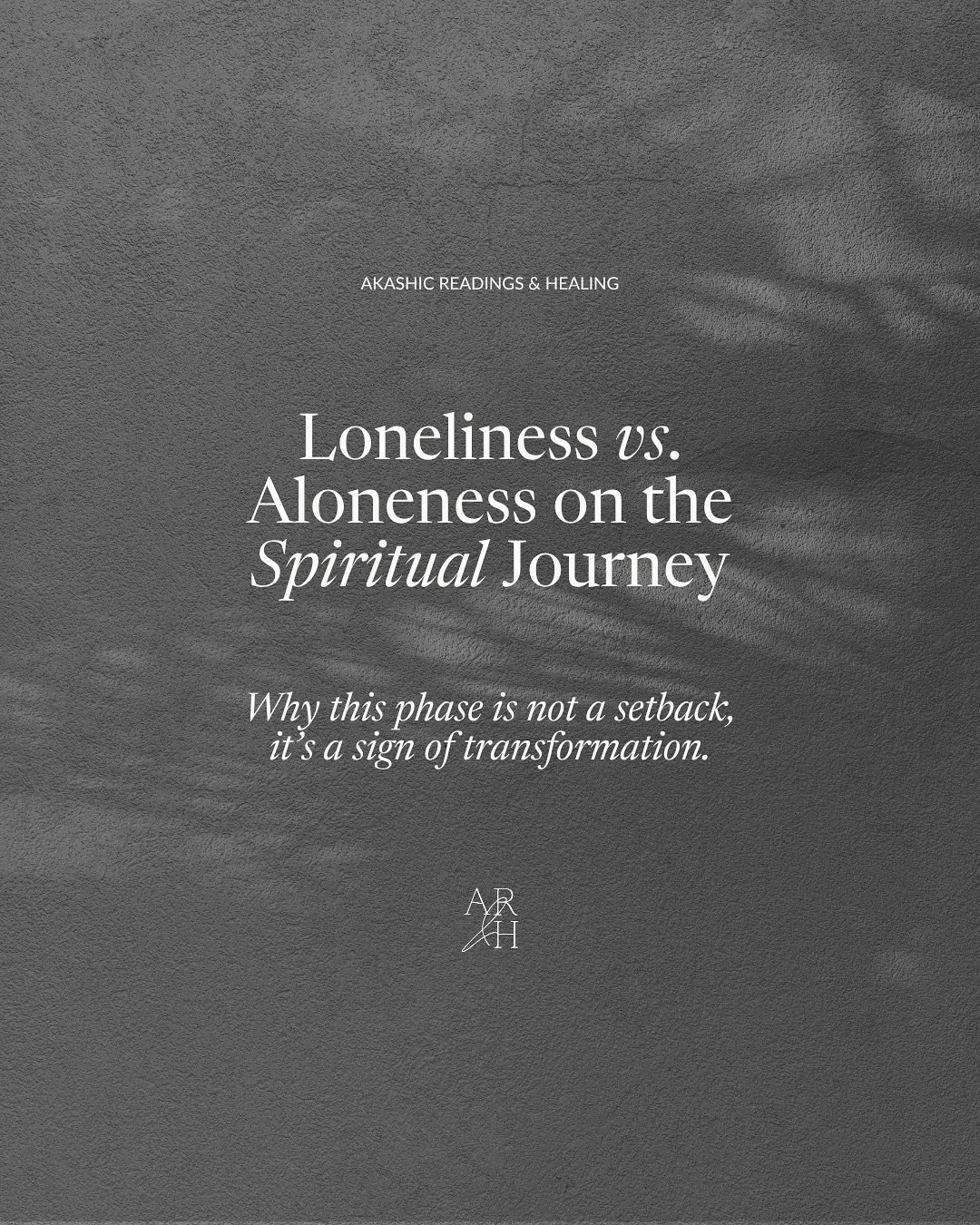Loneliness on the spiritual journey can feel heavy&hellip; but it&rsquo;s often a sign that you&rsquo;re shifting into a new phase of your evolution.

When loneliness arises, it&rsquo;s not a setback, it&rsquo;s your soul whispering: &ldquo;It&rsquo;