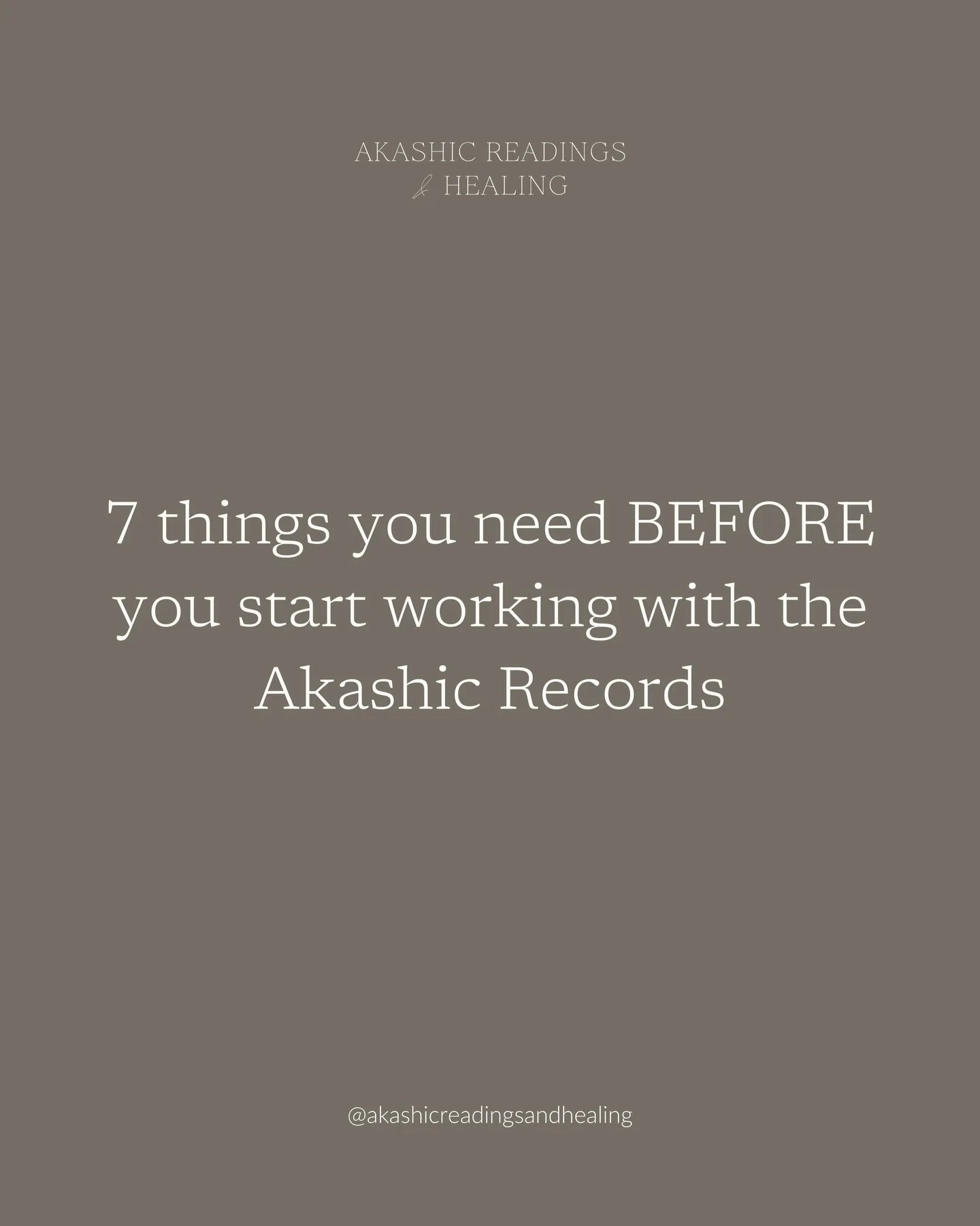 Working with the Akashic Records isn&rsquo;t really about &ldquo;opening&rdquo; them.

It&rsquo;s about who you are being before you do.

The Akashic Records are a multidimensional field of consciousness, your soul&rsquo;s energetic memory, and how y