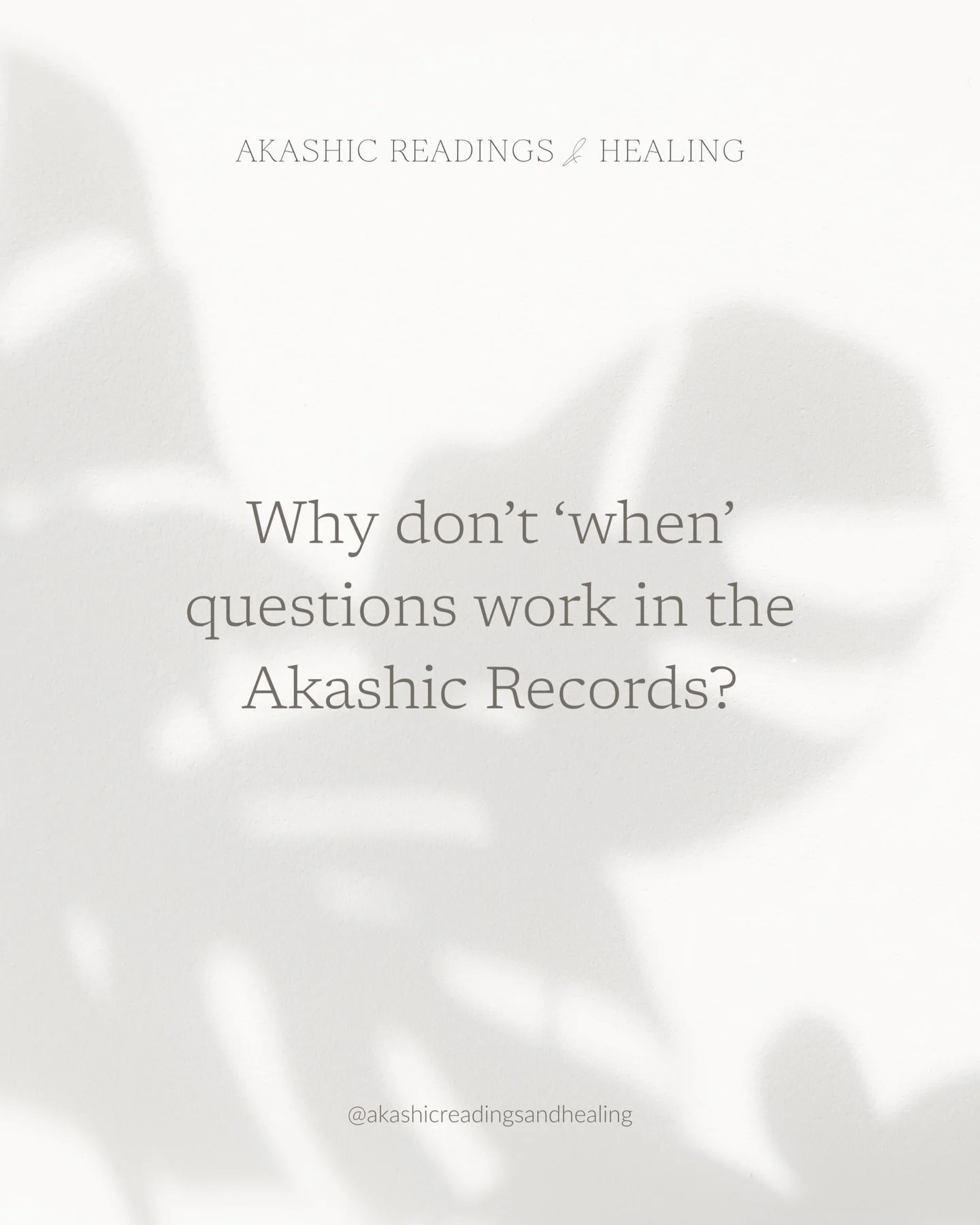 Whilst you can ask the Akashic Records almost anything, some questions work better than others.

Questions that require a simple yes or no answer are not recommended. And &ldquo;when&rdquo; questions tend not to work either.

The general rule is this