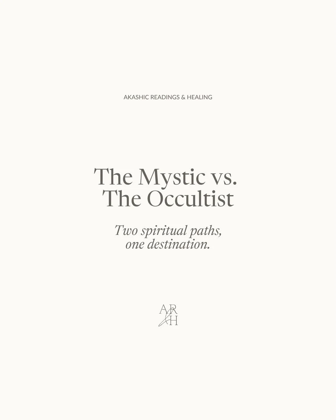 Something I see a lot when working with people and their Akashic Records is that they have had lifetimes dedicated to certain paths which would be considered Mystic or Occultist. And that this lifetime is about the integration of the 2.

I&rsquo;d lo
