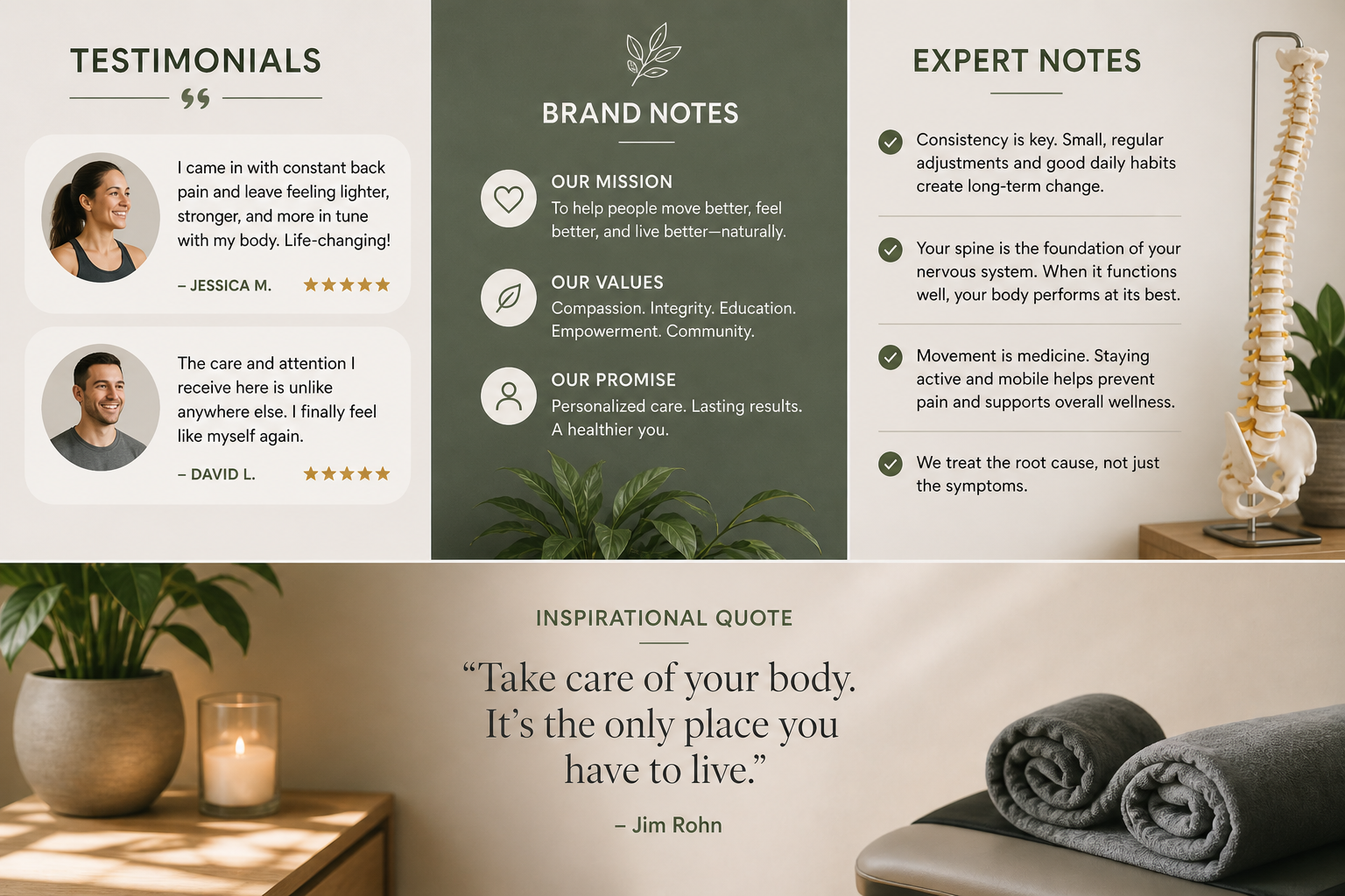 Quote card for clinics