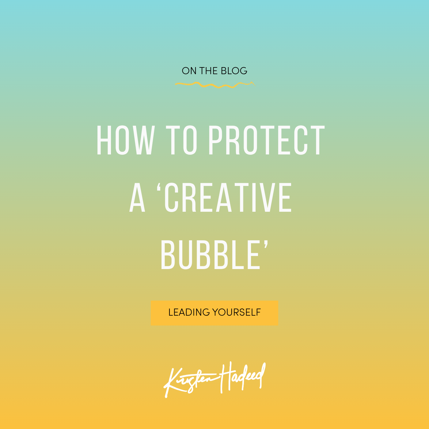 How to protect a ‘creative bubble’
