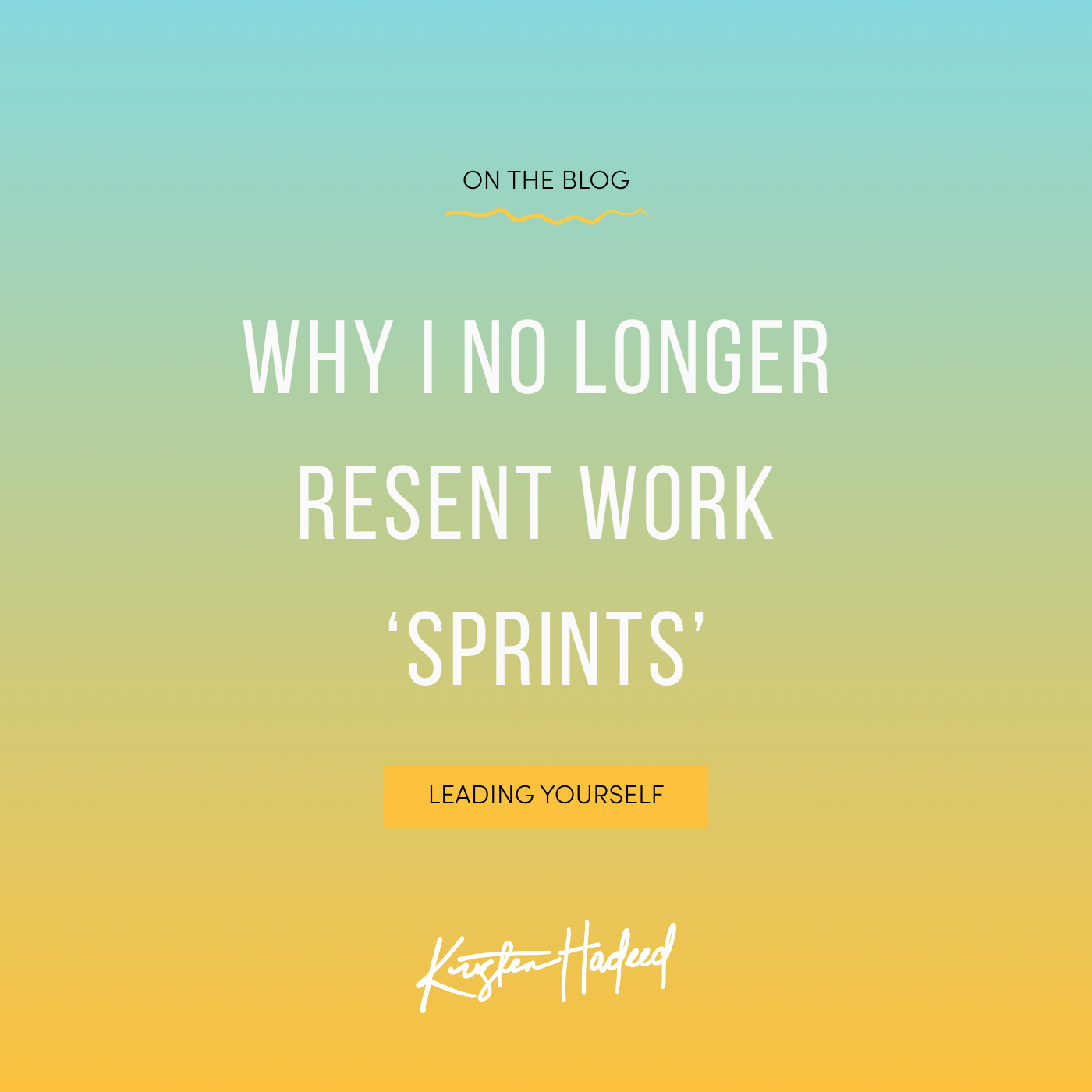 Why I no longer resent work ‘sprints’