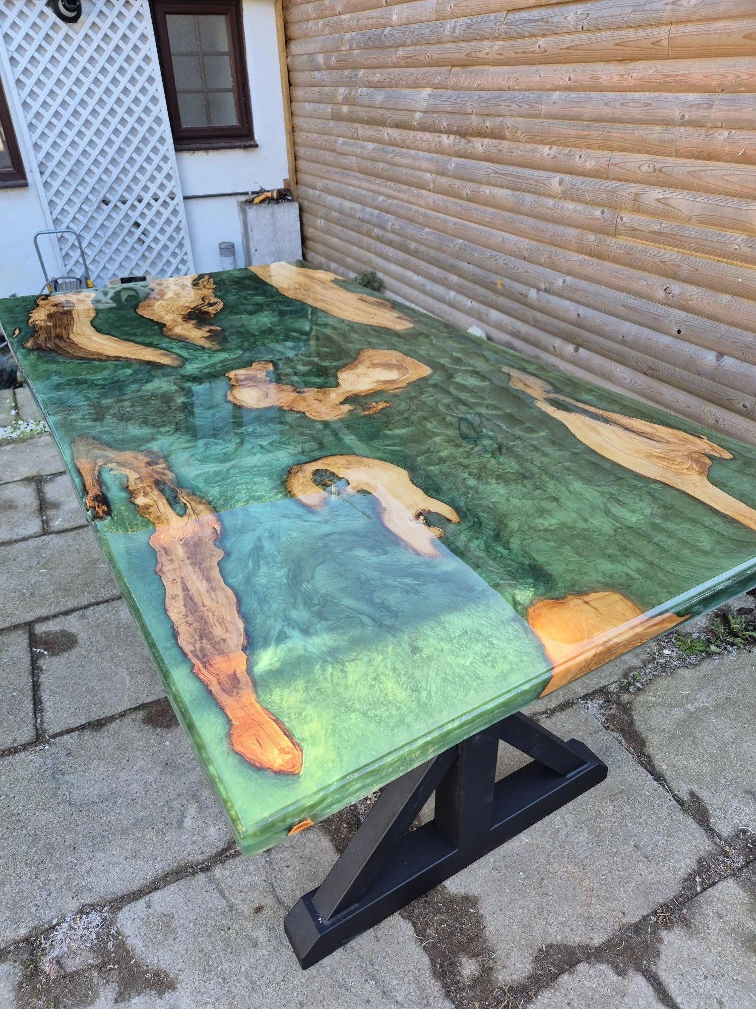 Emerald Green River Table