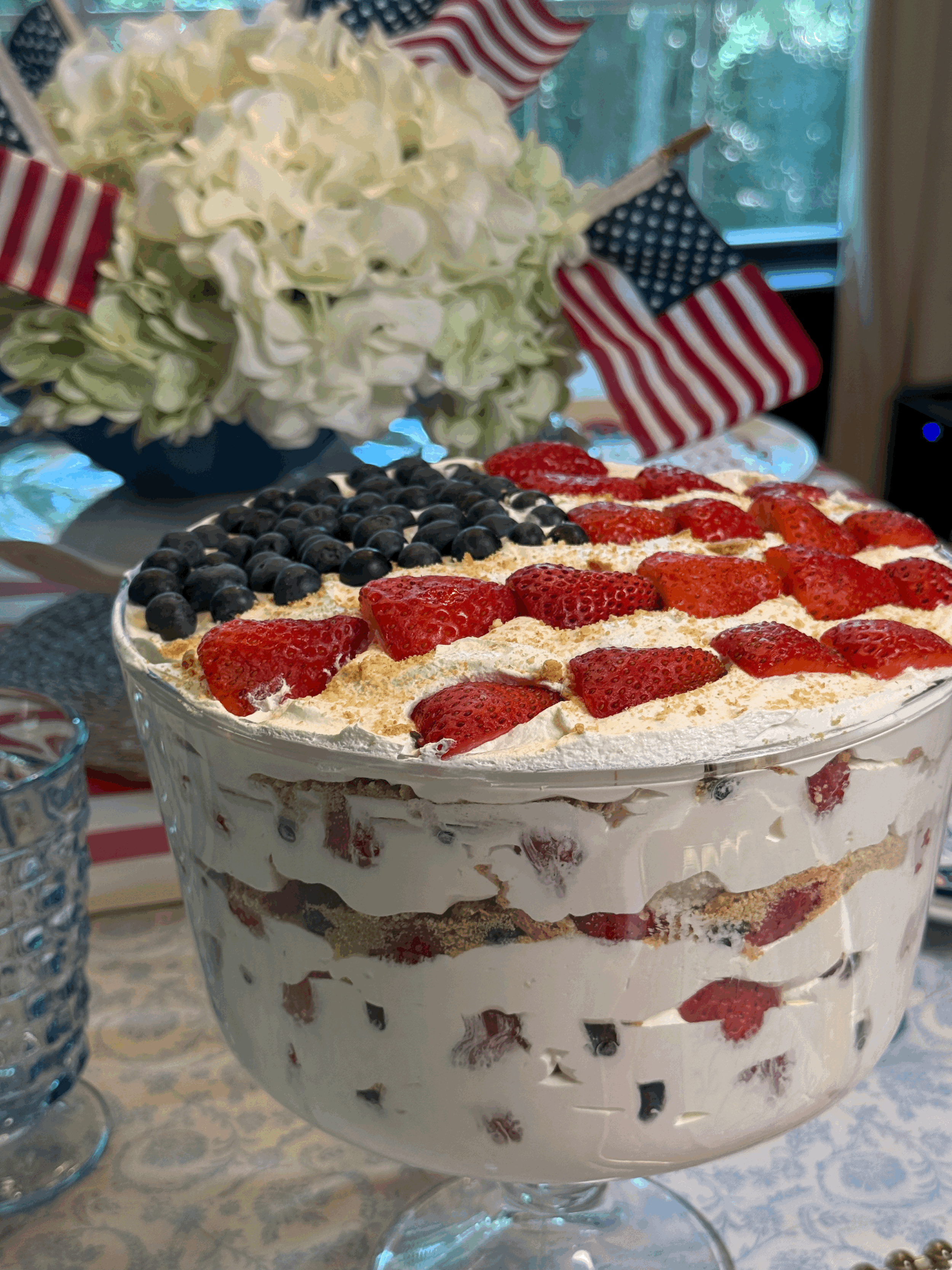 Easy summer dessert recipe: Red, white, and blue Berry Trifle